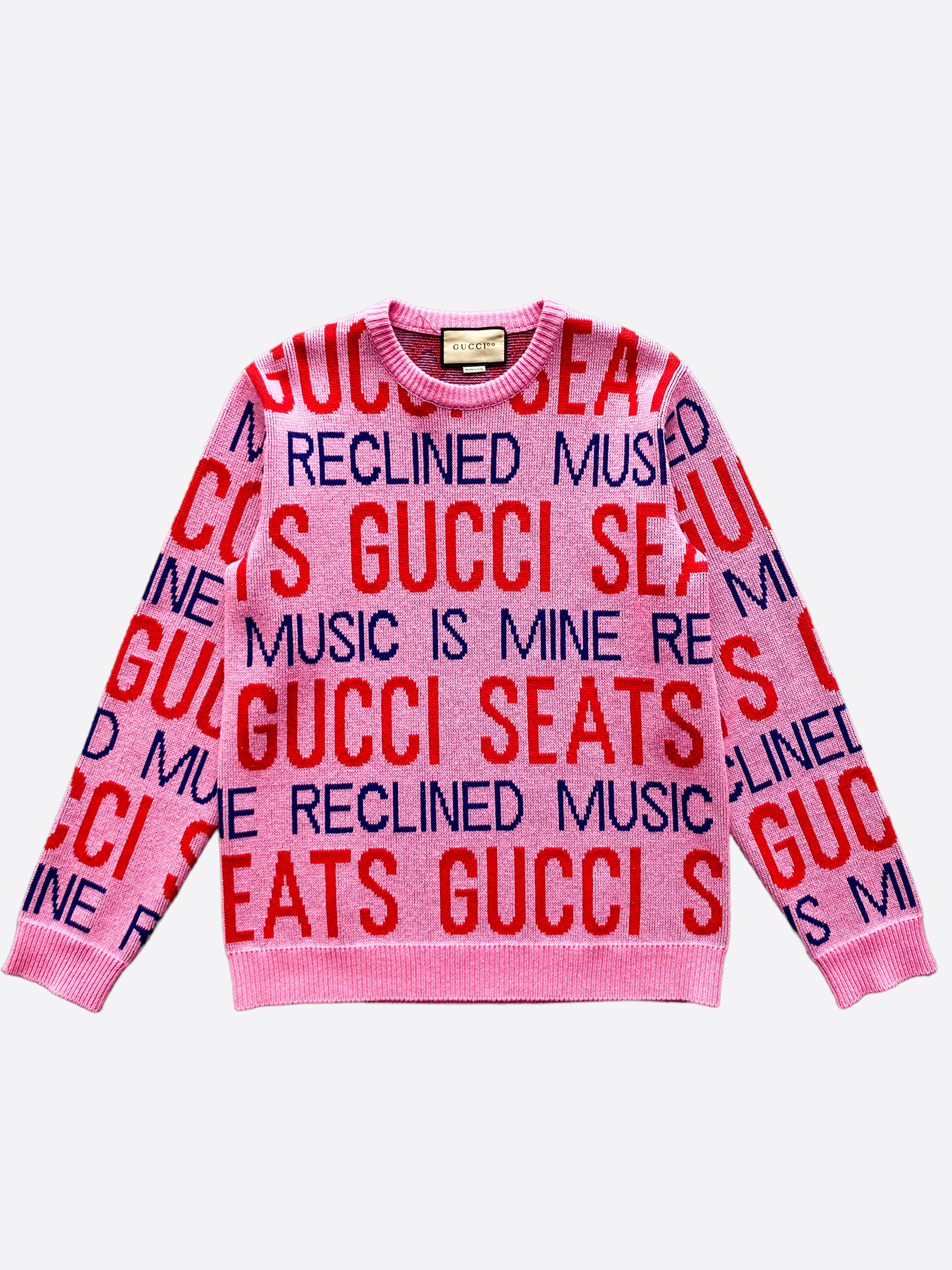 Gucci Bear Wool Jacquard Sweater in Pink for Men