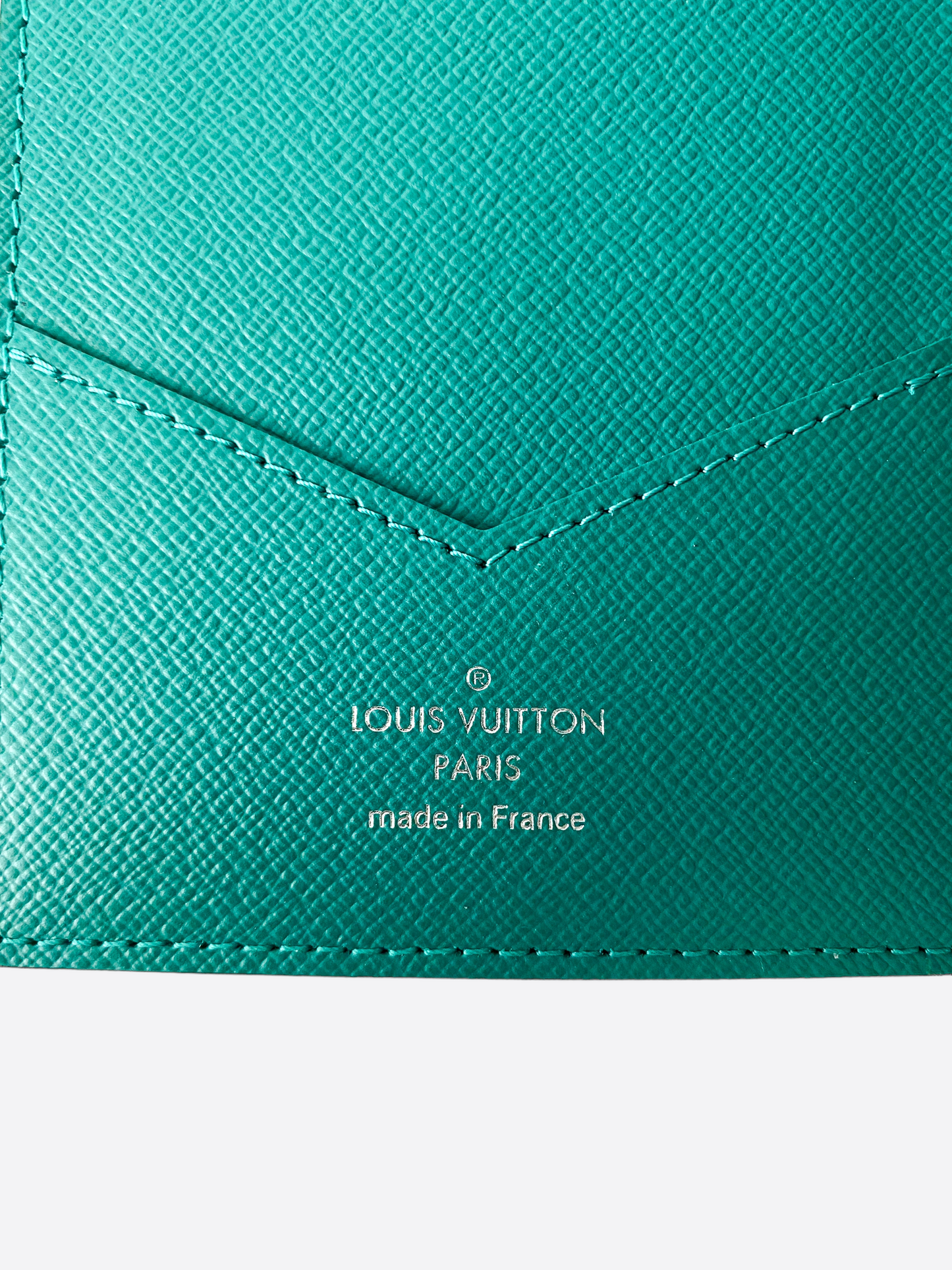 Louis Vuitton Turquoise Monogram Passport Cover