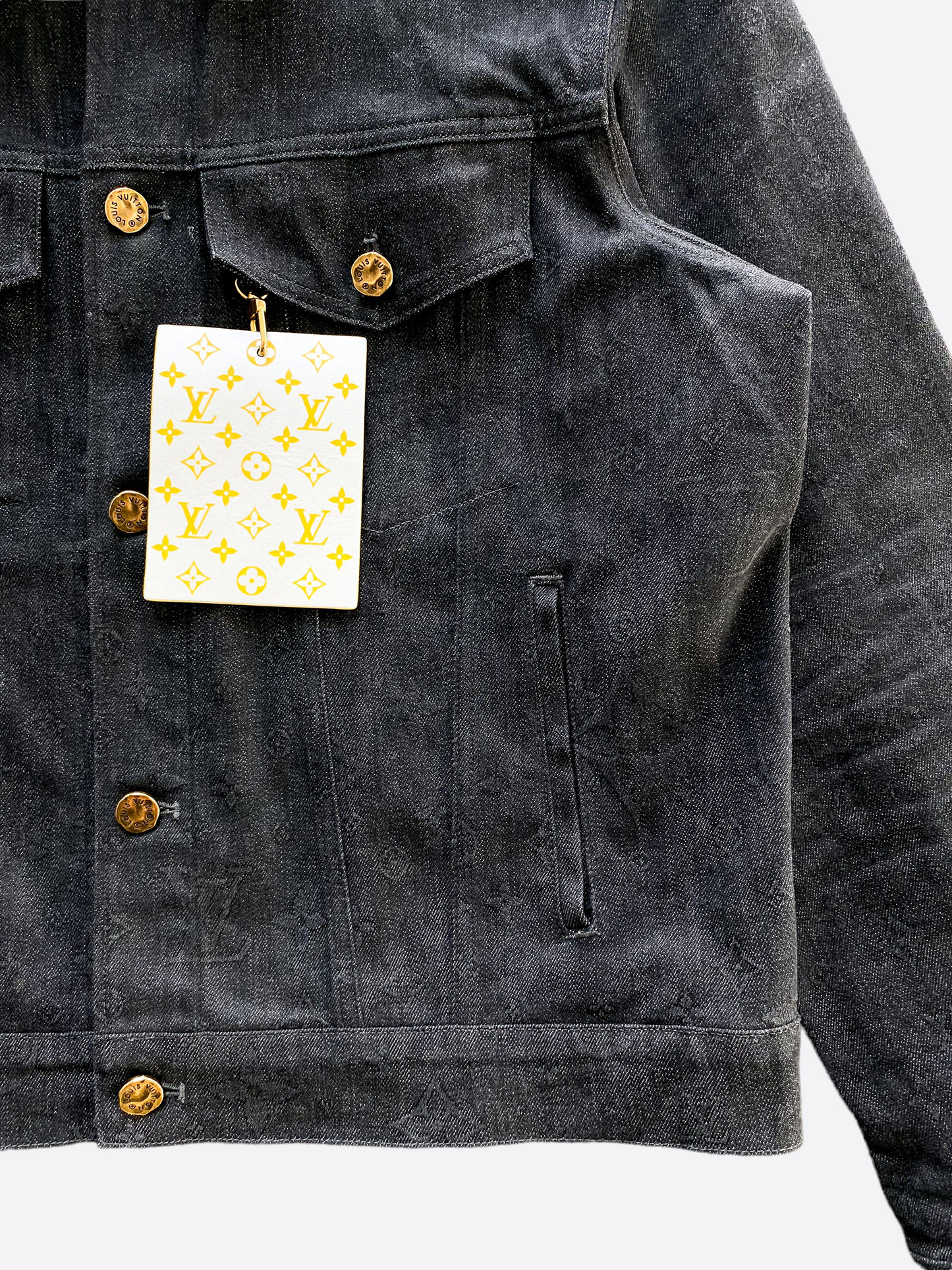 Louis Vuitton Black DNA Monogram Denim Jacket
