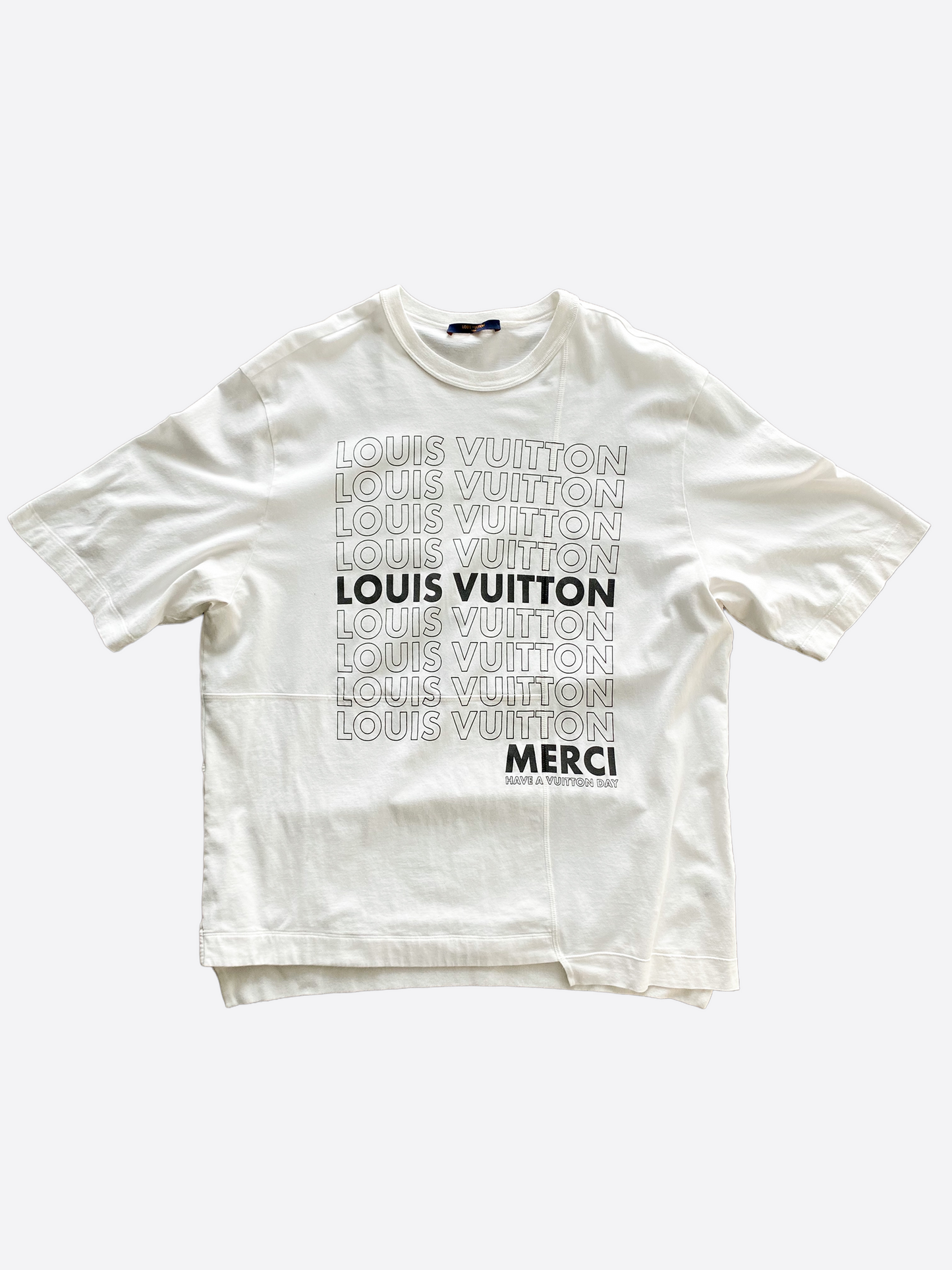 Louis Vuitton White Merci Have A Vuitton Day Oversized Shirt