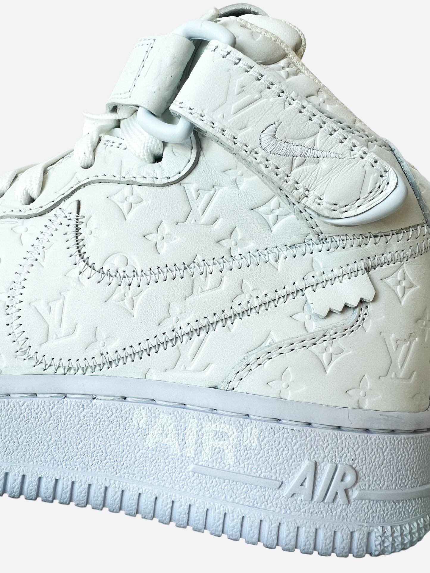 Louis Vuitton Nike White Monogram Mid Top Air Force 1