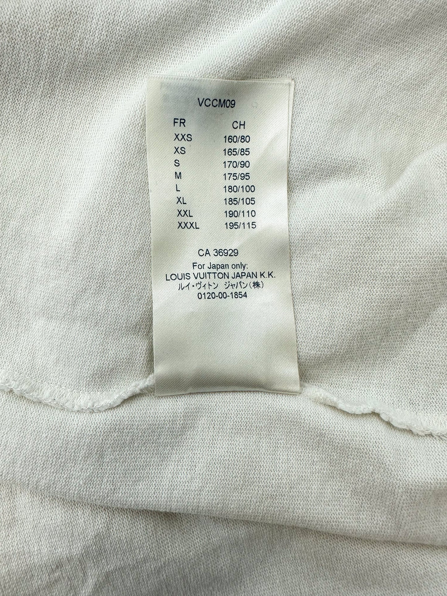 Louis Vuitton White Barcode Logo Tee