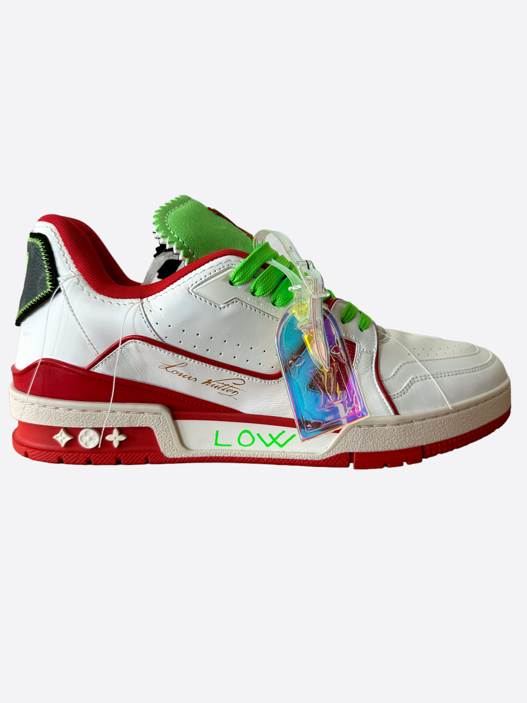 Louis Vuitton White & Red Trainers – Savonches