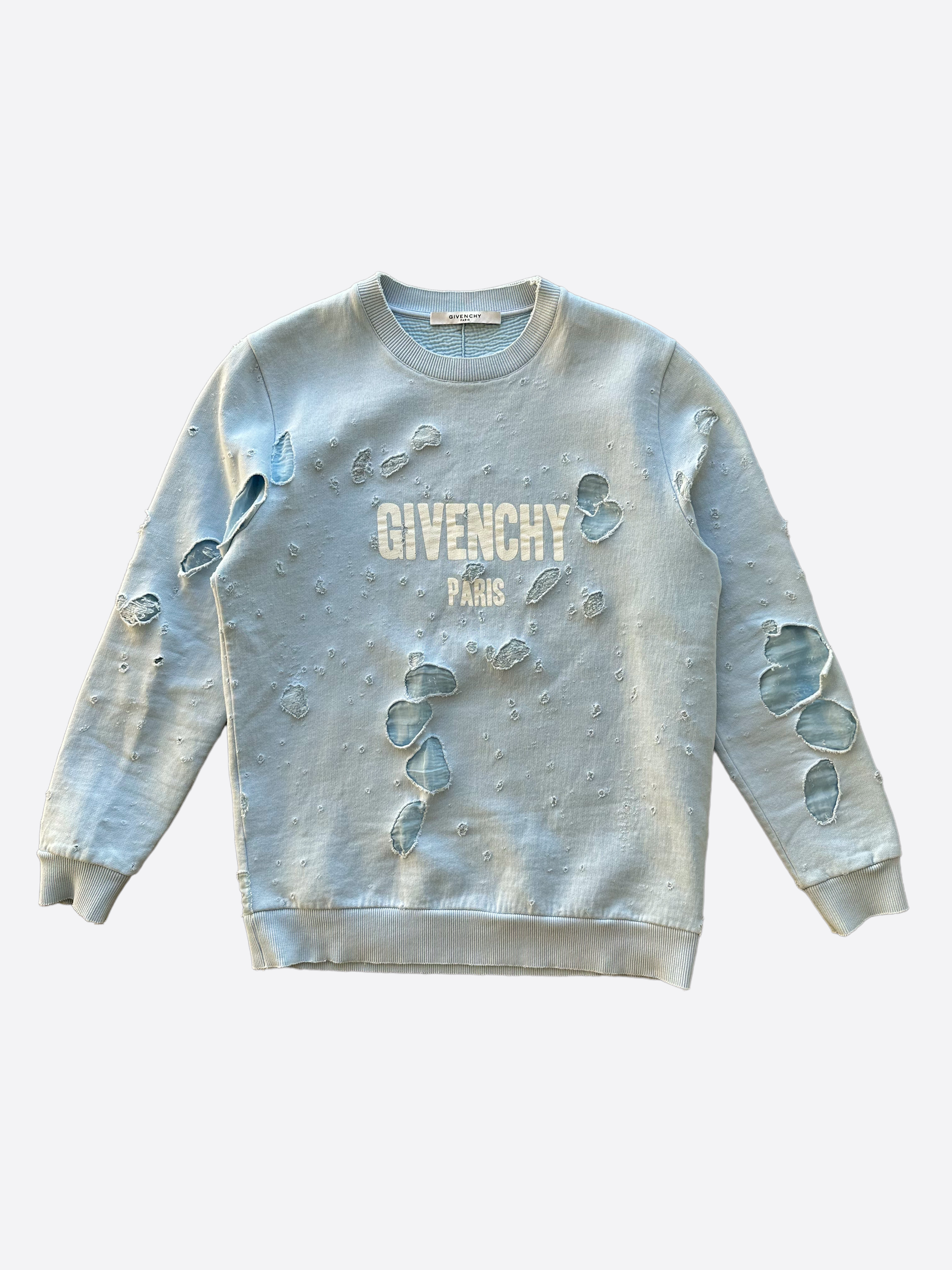 Givenchy distressed logo hoodie hotsell