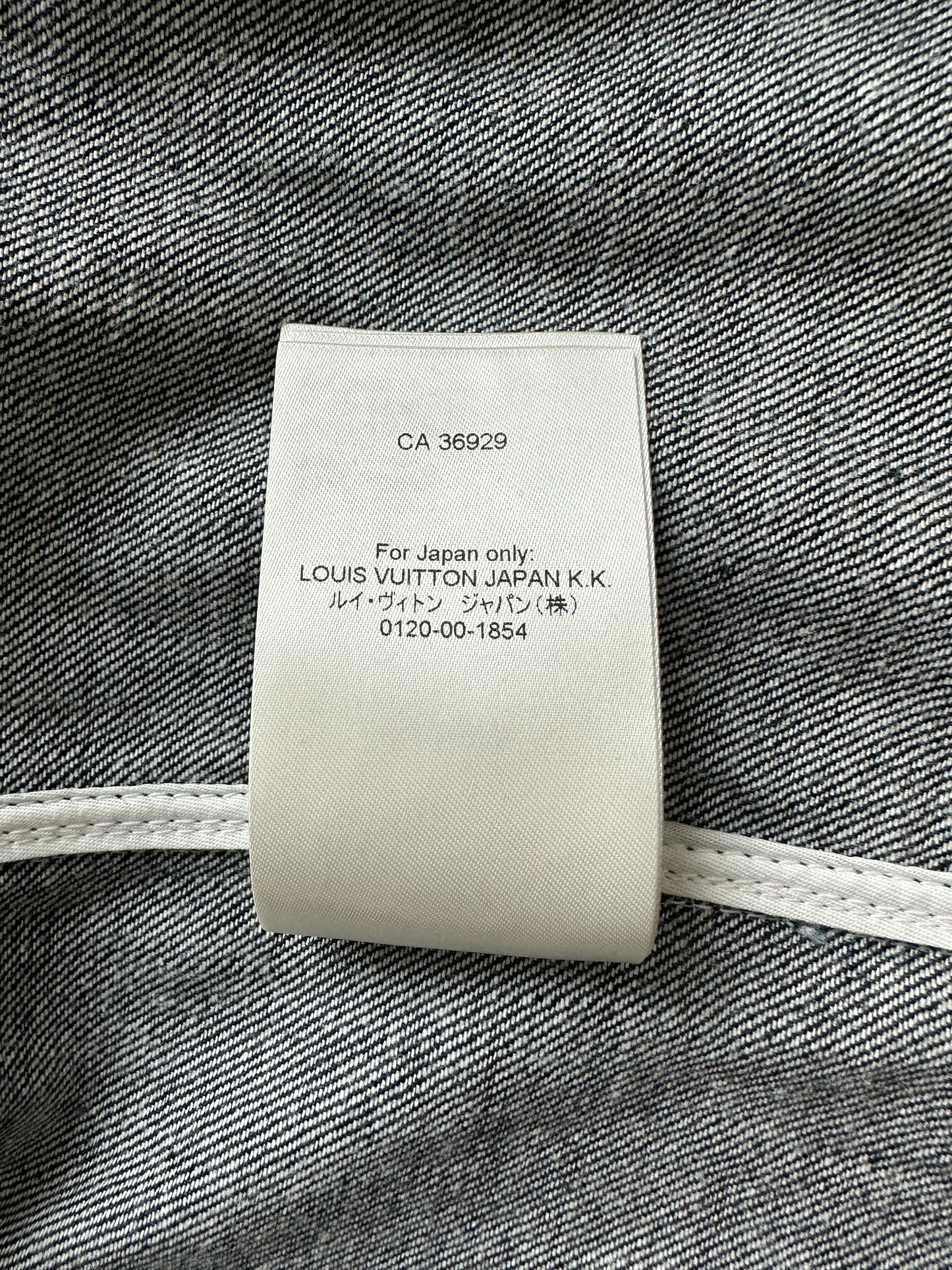 Louis Vuitton Blue Bleached Bandana Denim Button Up Shirt