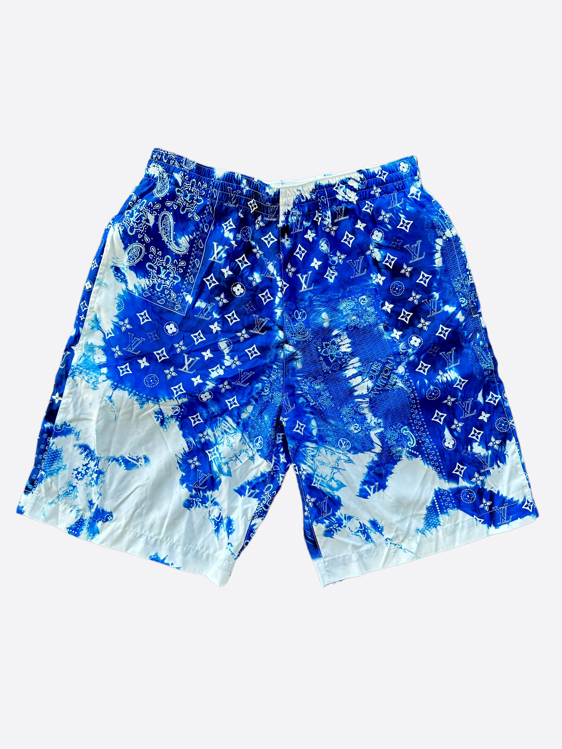 Sell Louis Vuitton Watercolor Monogram Swim Shorts - Blue/White