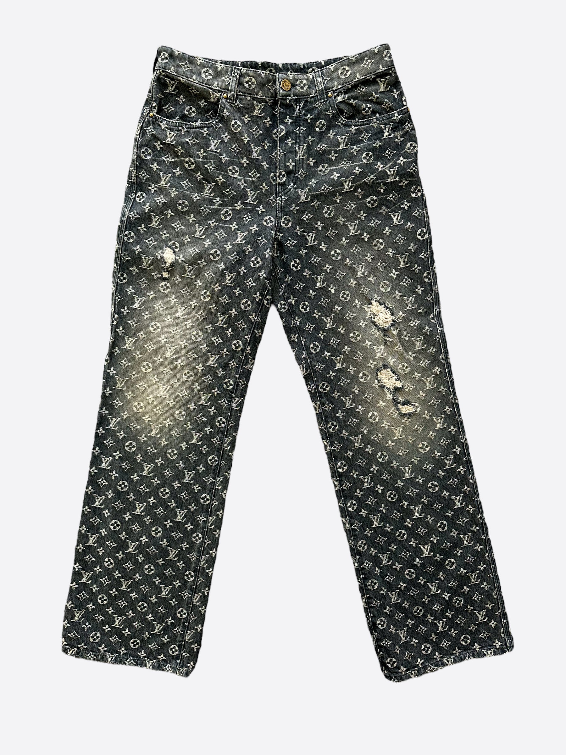 Louis Vuitton® Made To Order Embroidered Monogram Baggy Denim