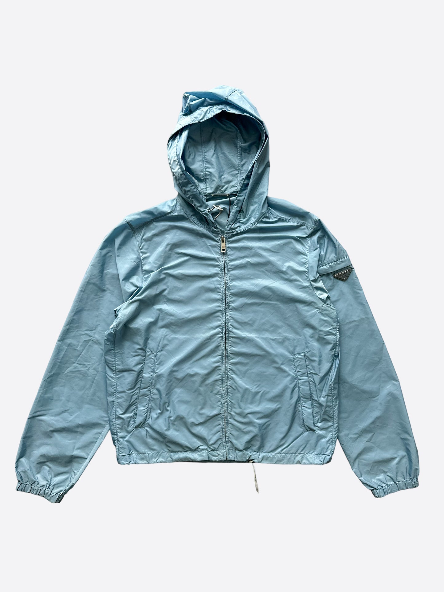 Prada Baby Blue Hooded Windbreaker