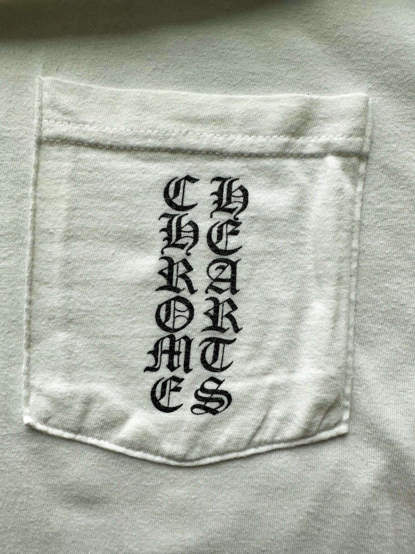Chrome Hearts White Vertical Logo T-Shirt