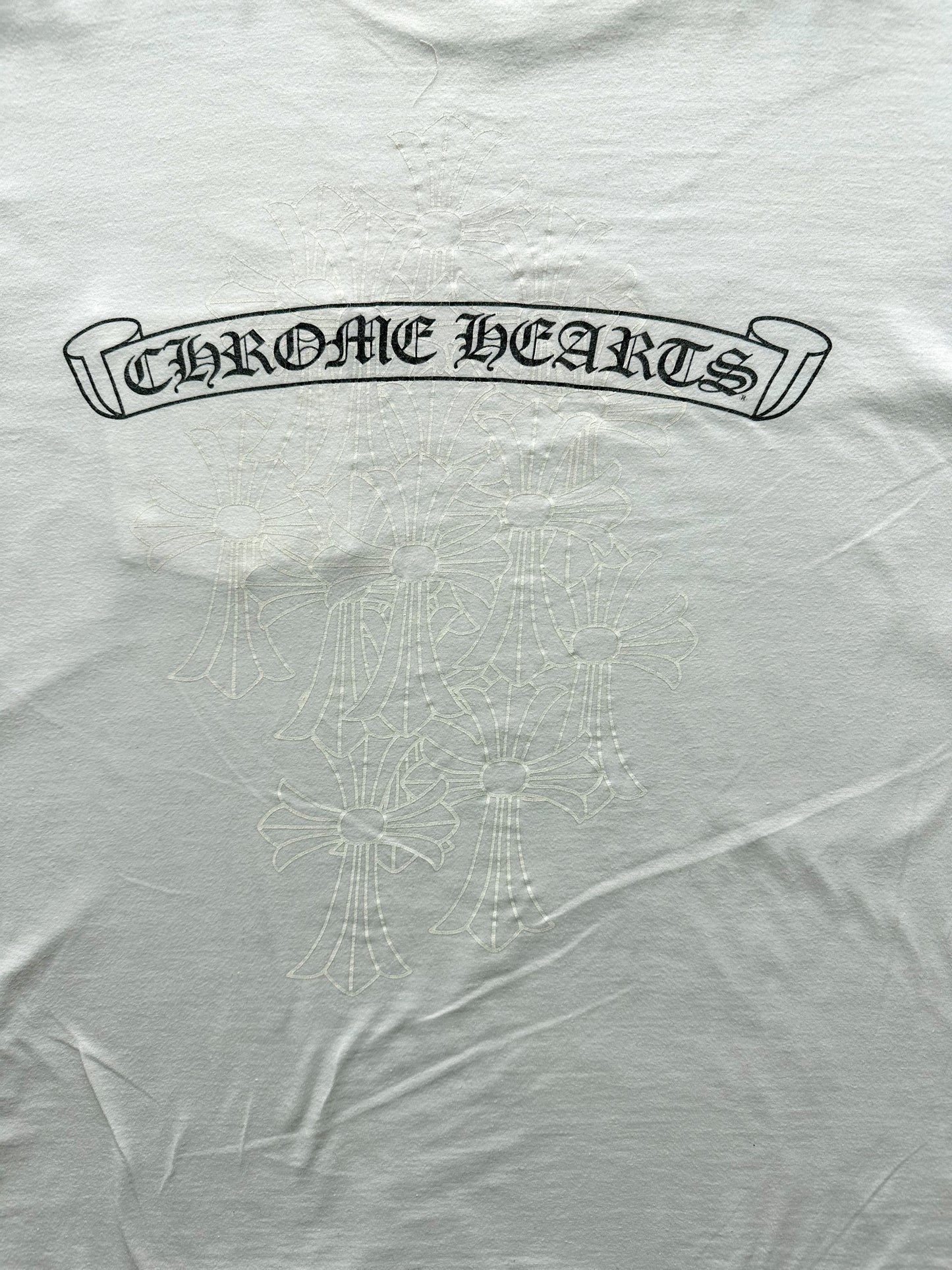 Chrome Hearts White Vertical Logo T-Shirt