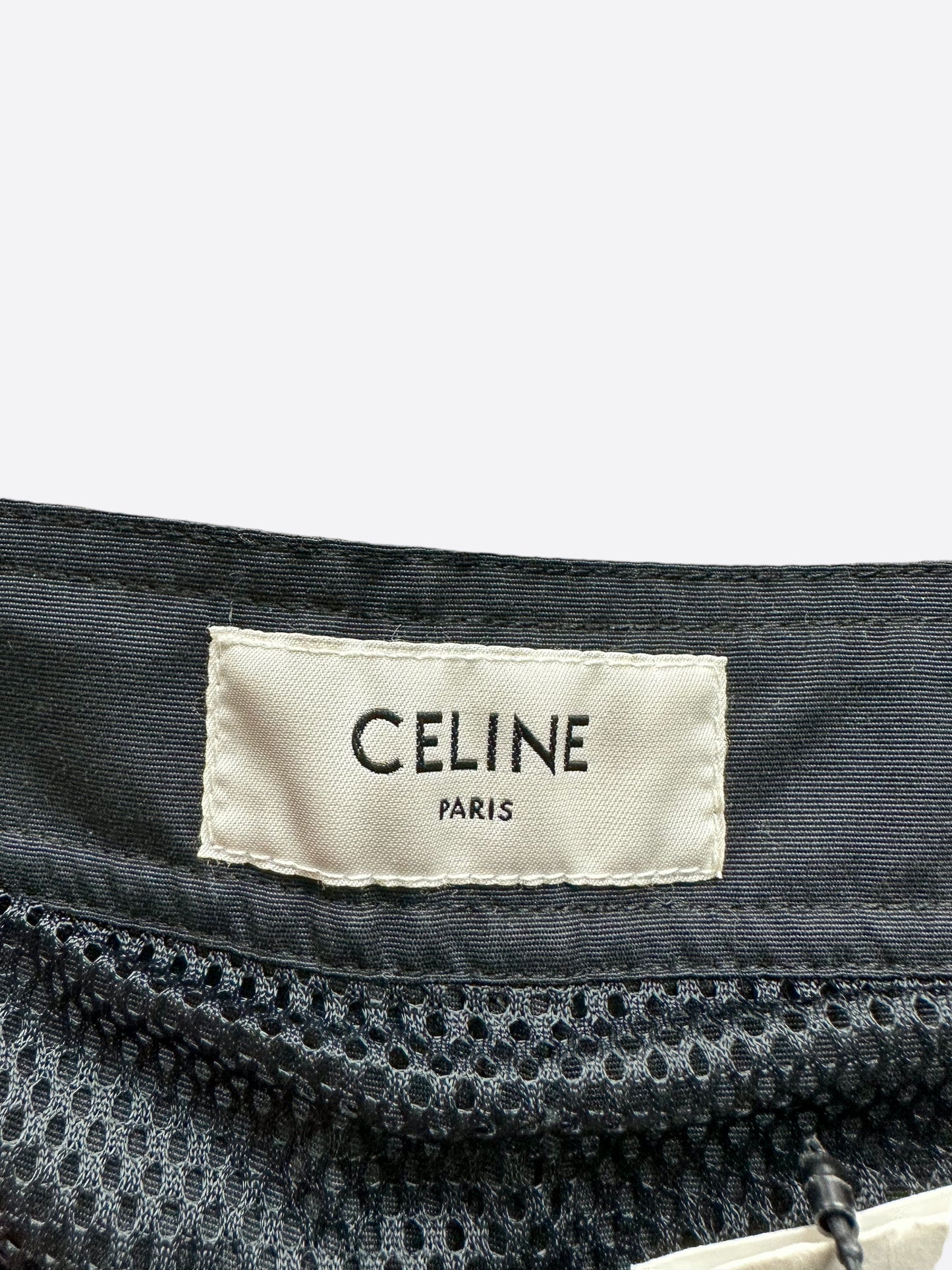 Celine Black Mini Logo Swimshorts
