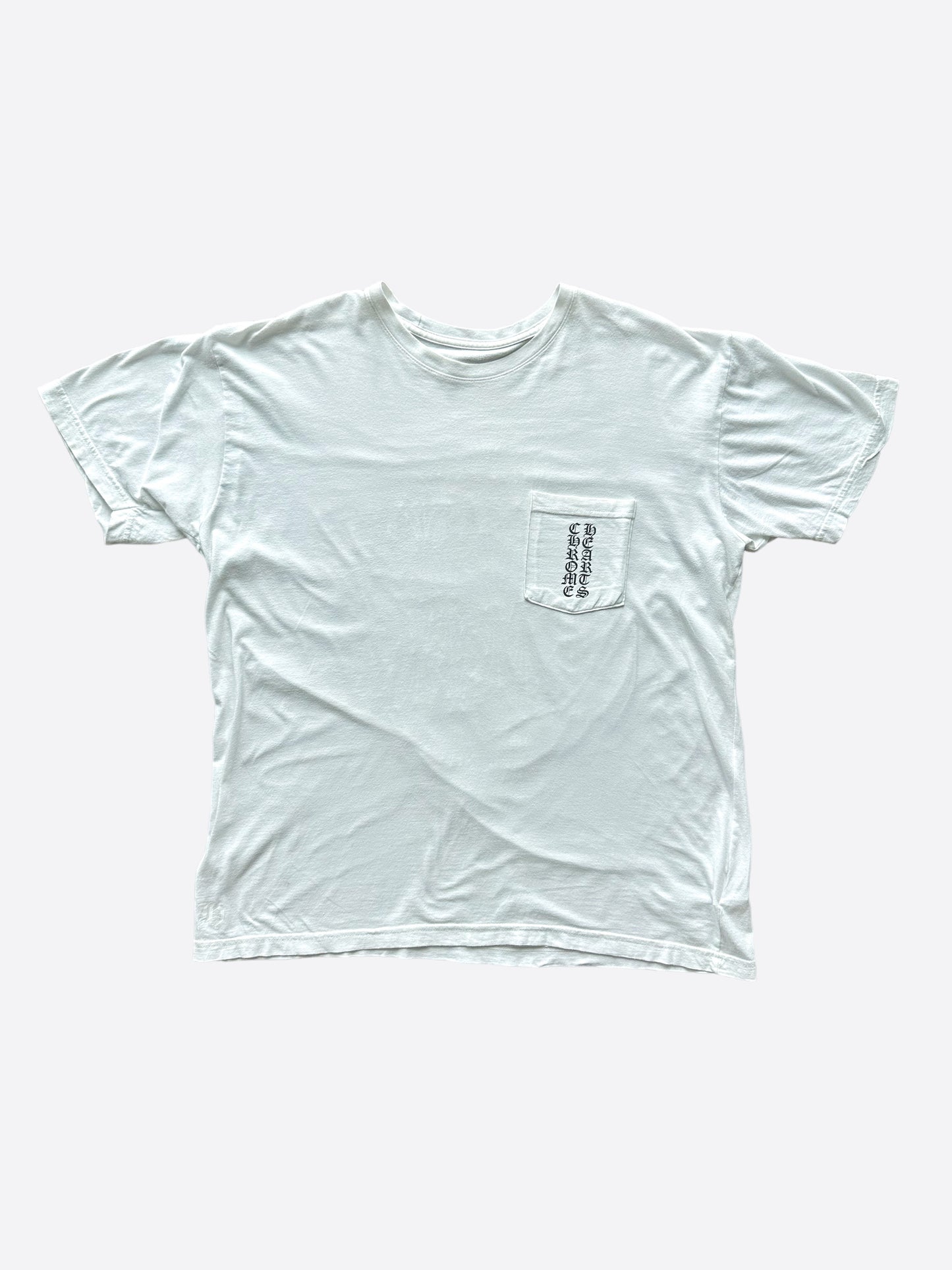 Chrome Hearts White Vertical Logo T-Shirt