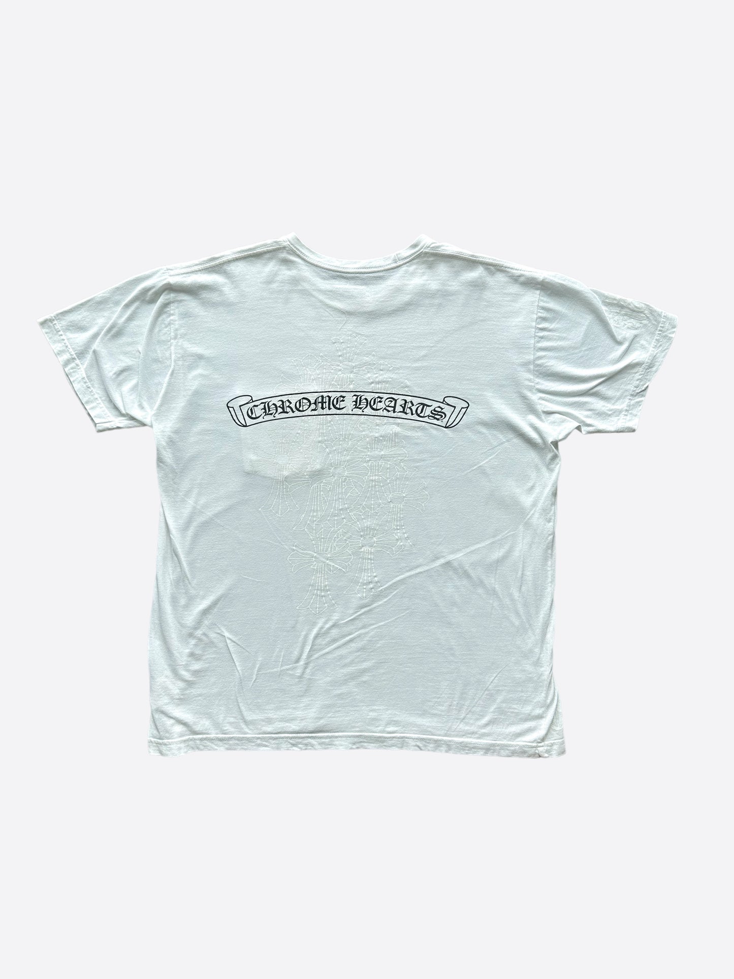 Chrome Hearts White Vertical Logo T-Shirt