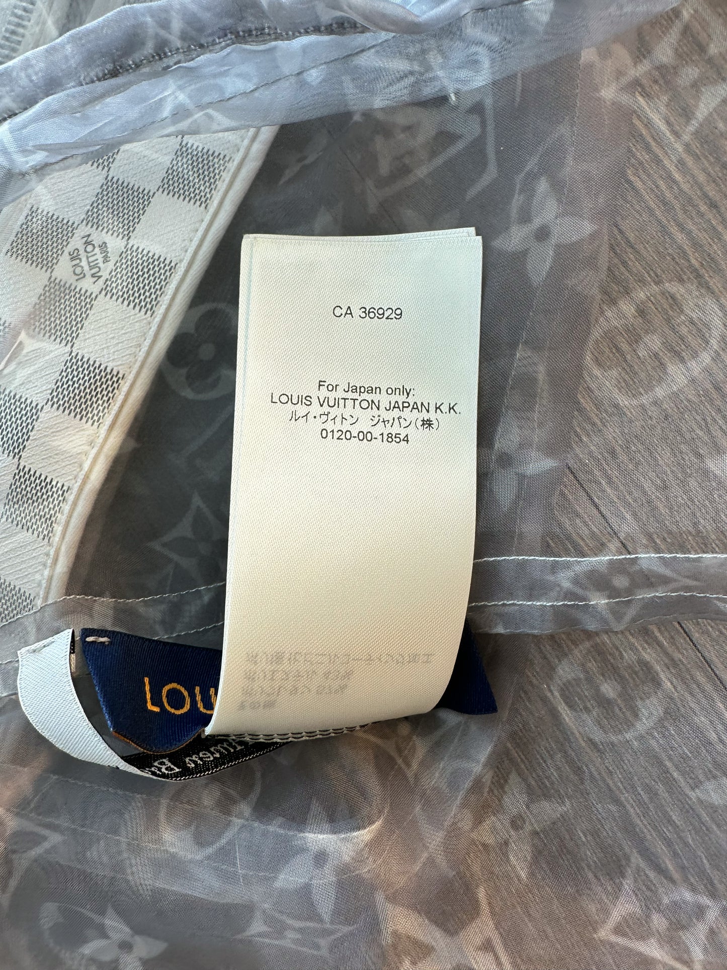 Louis Vuitton Grey Organza Monogram Mesh Track Jacket