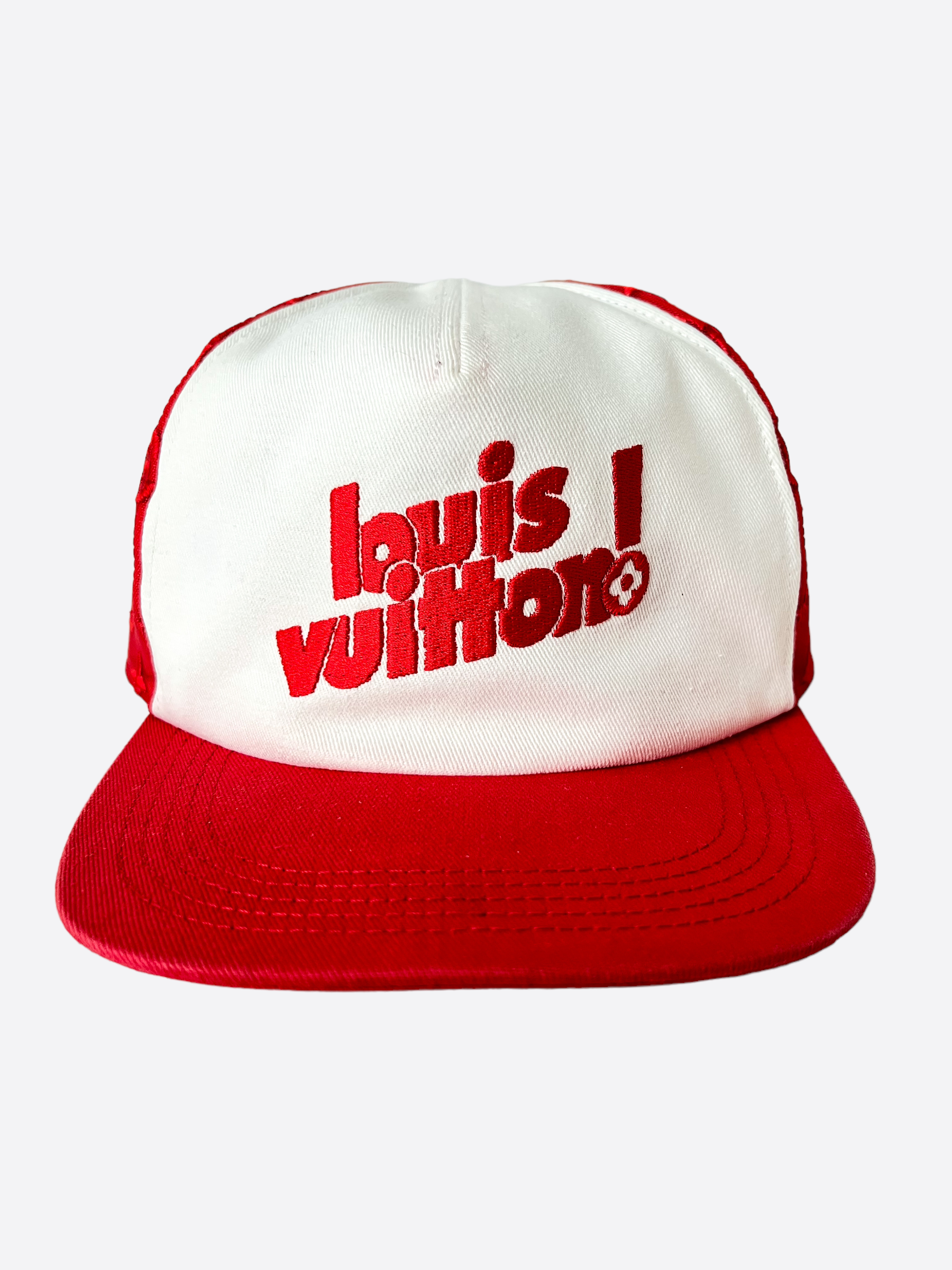 Louis Vuitton Soho Exclusive Red Everyday Logo Monogram Hat Louis Vuitton Soho Exclusive Red Everyday Logo Monogram Hat