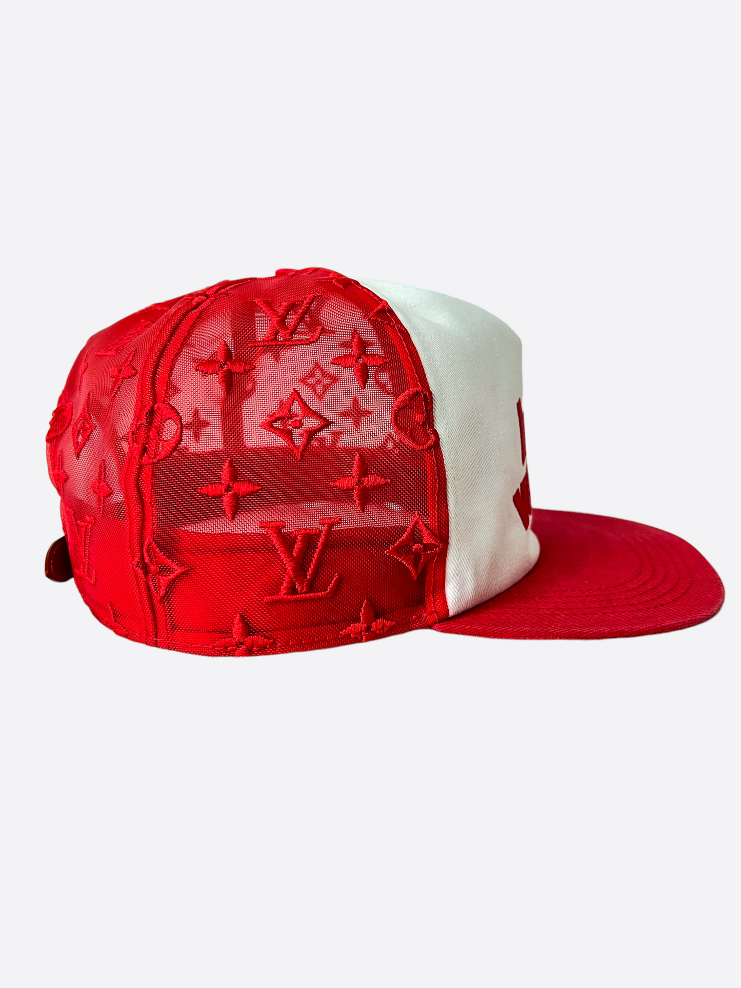 Louis Vuitton Soho Exclusive Red Everyday Logo Monogram Hat