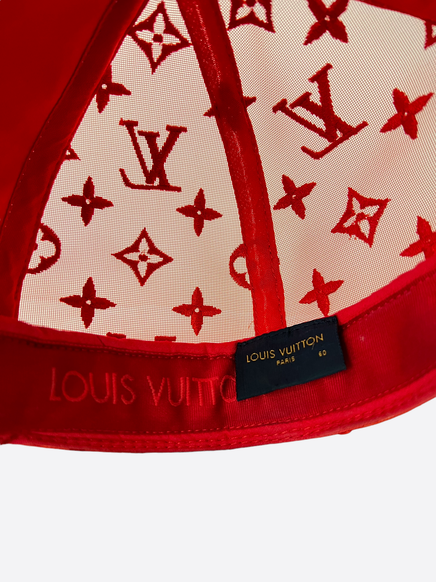 Louis Vuitton Soho Exclusive Red Everyday Logo Monogram Hat