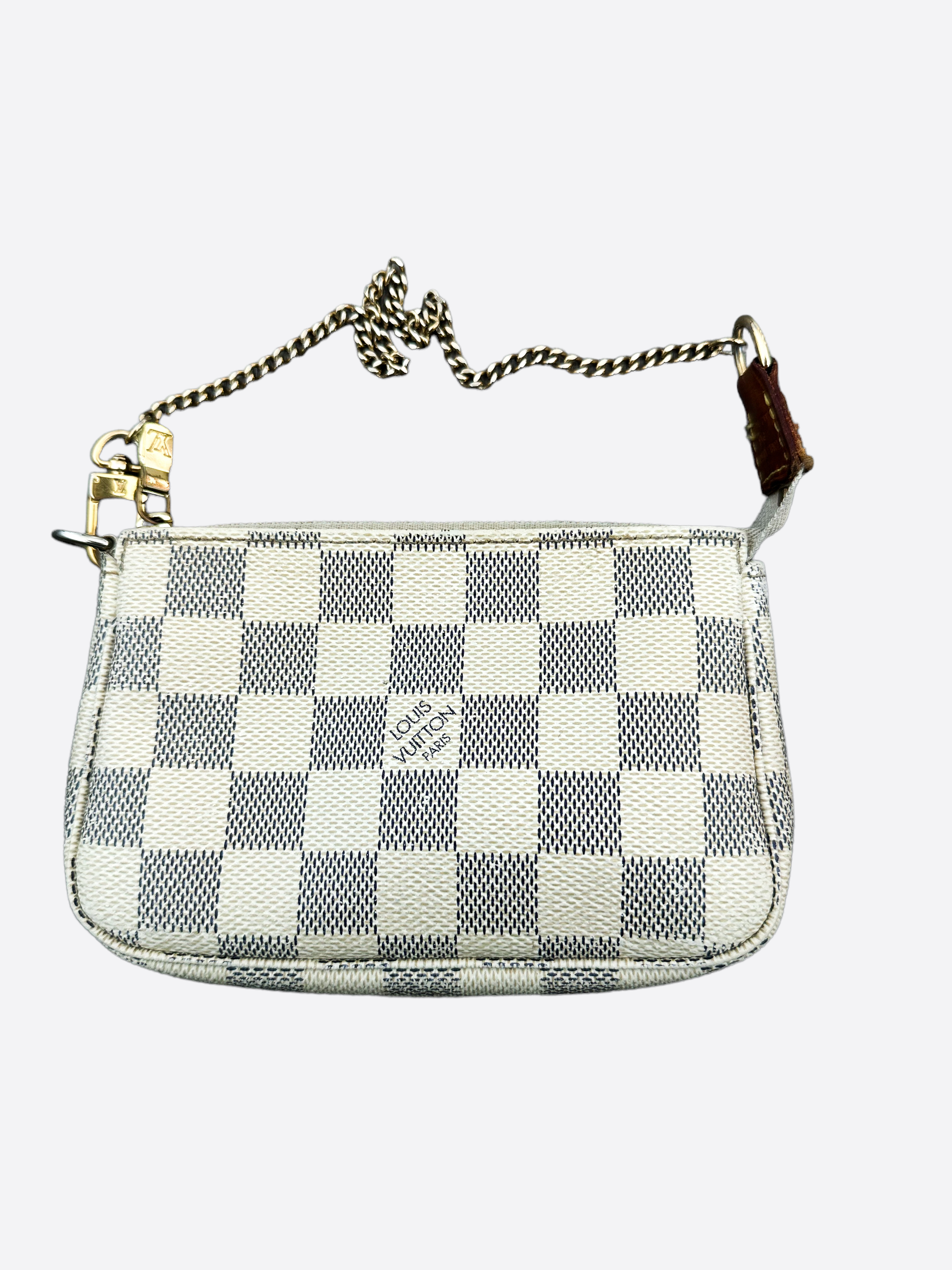 LOUIS VUITTON Damier Azur Mini Pochette Accessories 1309045