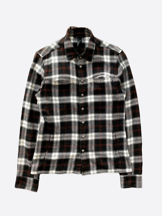 Chrome Hearts Black & Red Cross Patch Flannel