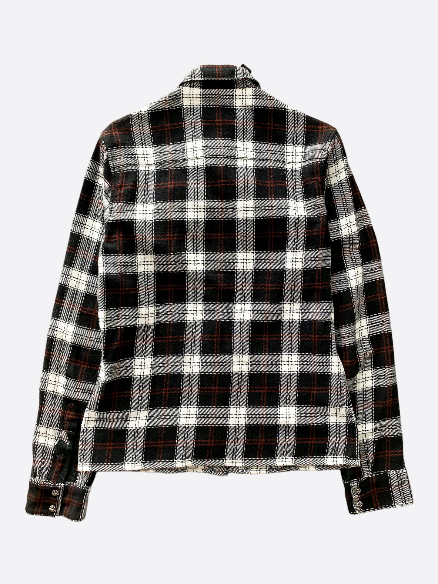 Chrome Hearts Black & Red Cross Patch Flannel