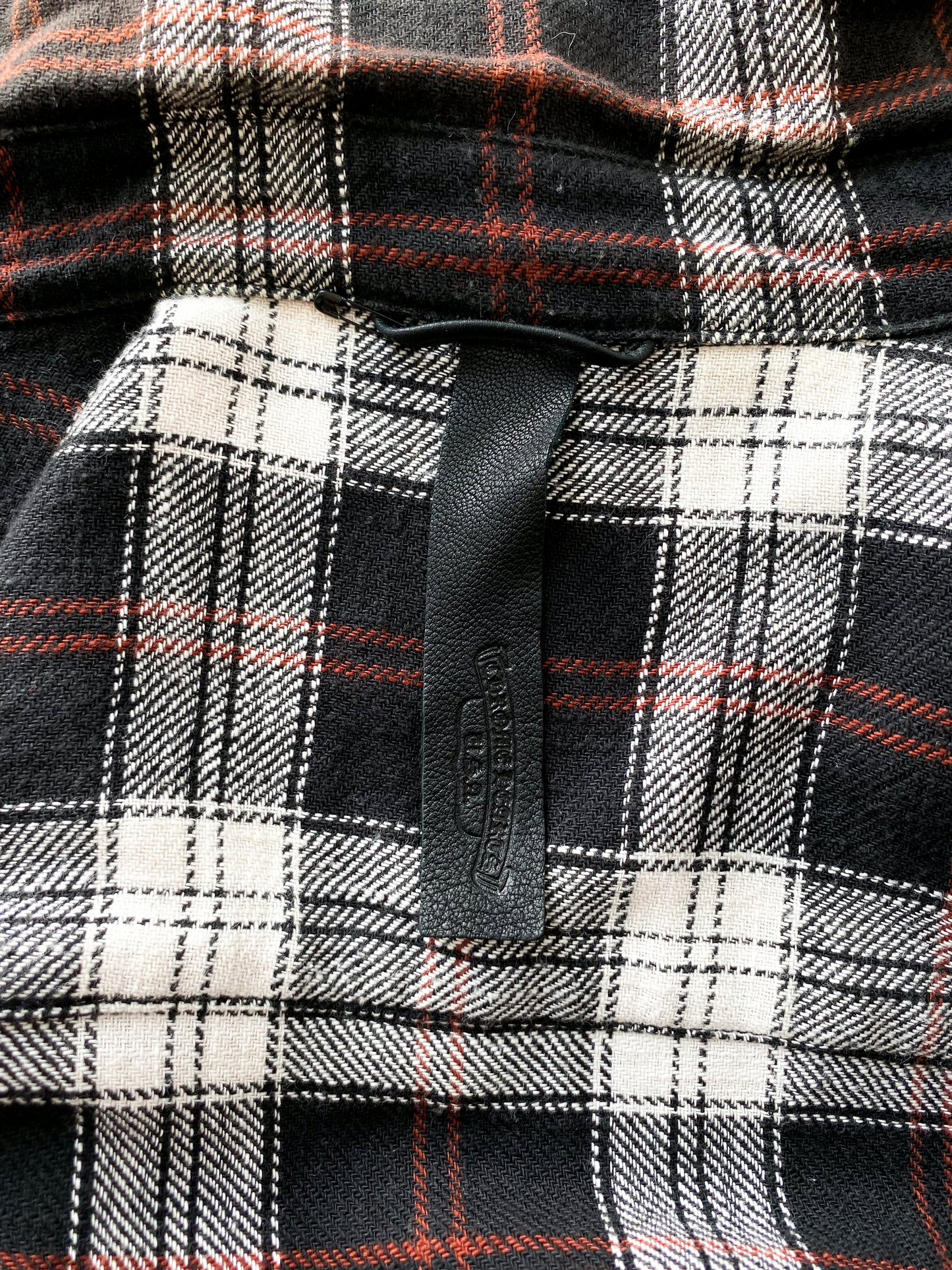 Chrome Hearts Black & Red Cross Patch Flannel