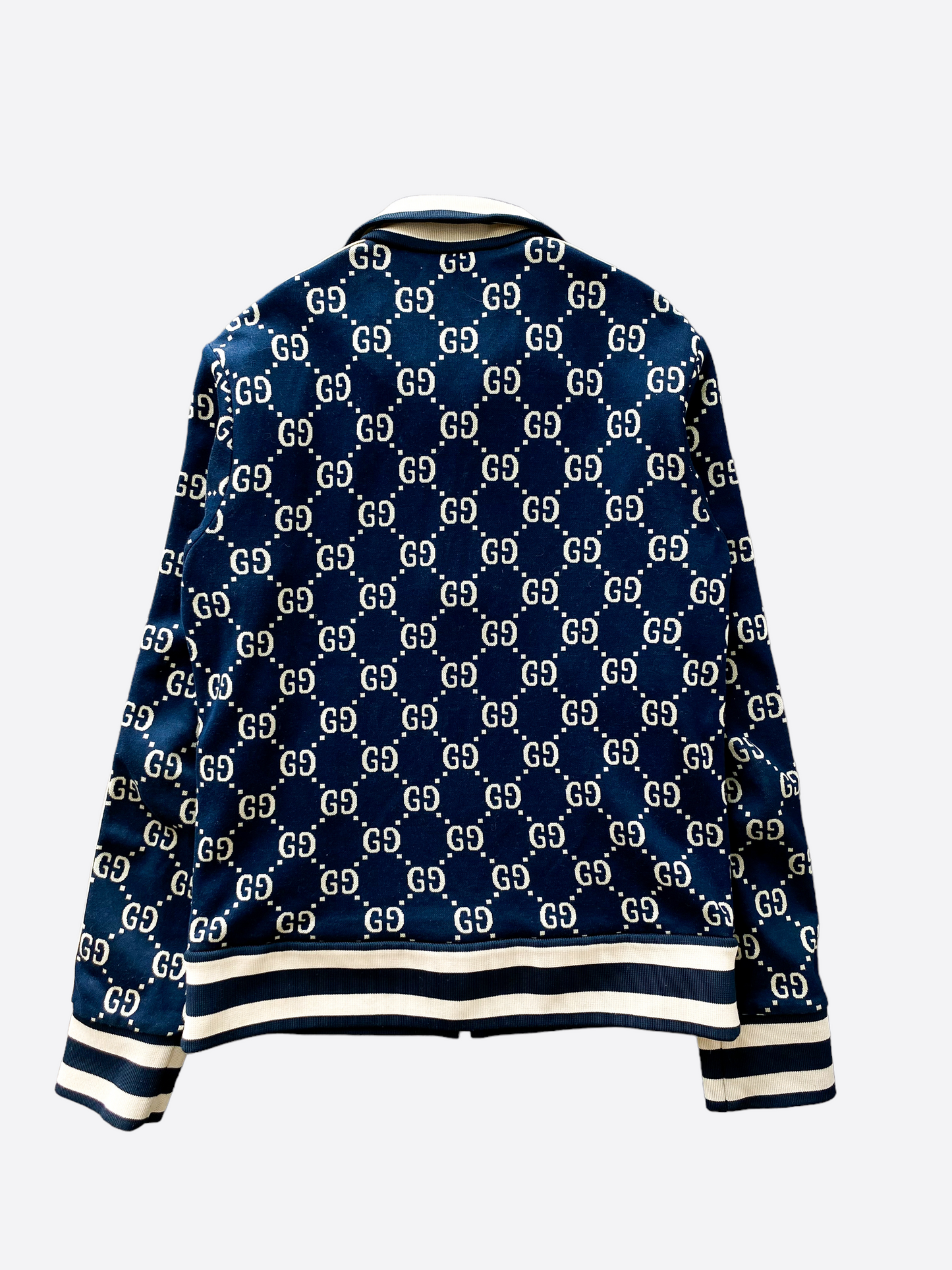 Gucci Blue & White GG Jacquard Monogram Track Top