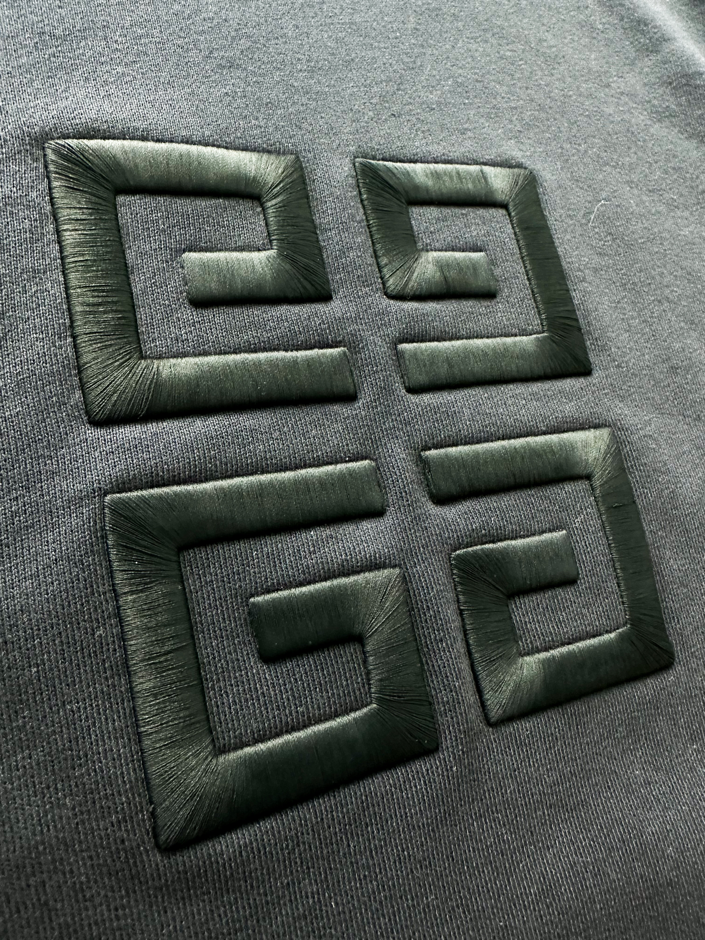 Givenchy Dark Navy Embroidered Logo Hoodie