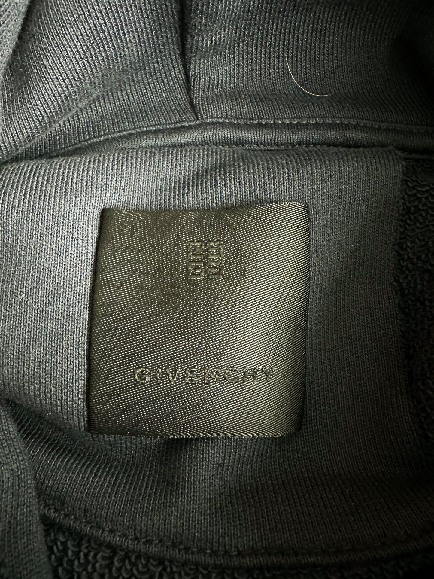 Givenchy Dark Navy Embroidered Logo Hoodie