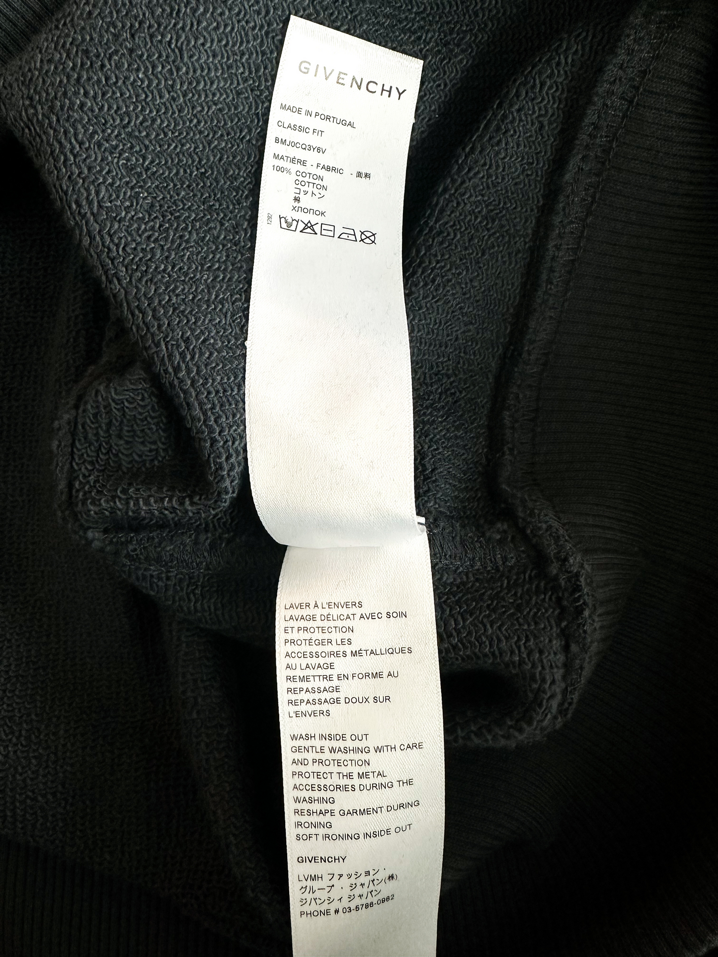 Givenchy Dark Navy Embroidered Logo Hoodie