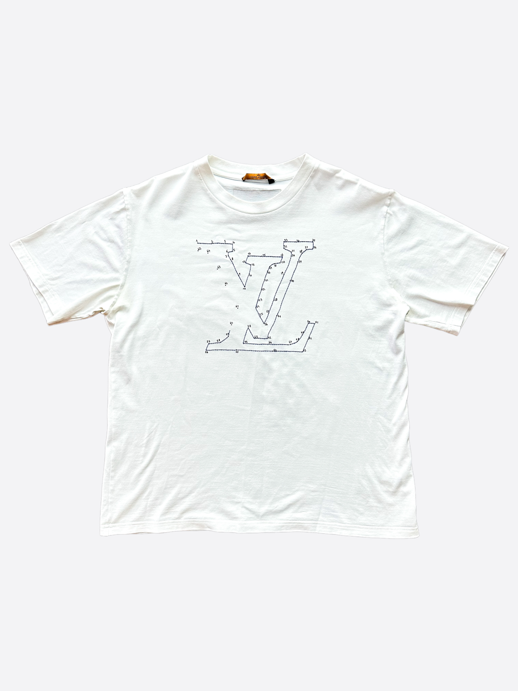Louis Vuitton White LV Stitch T-Shirt