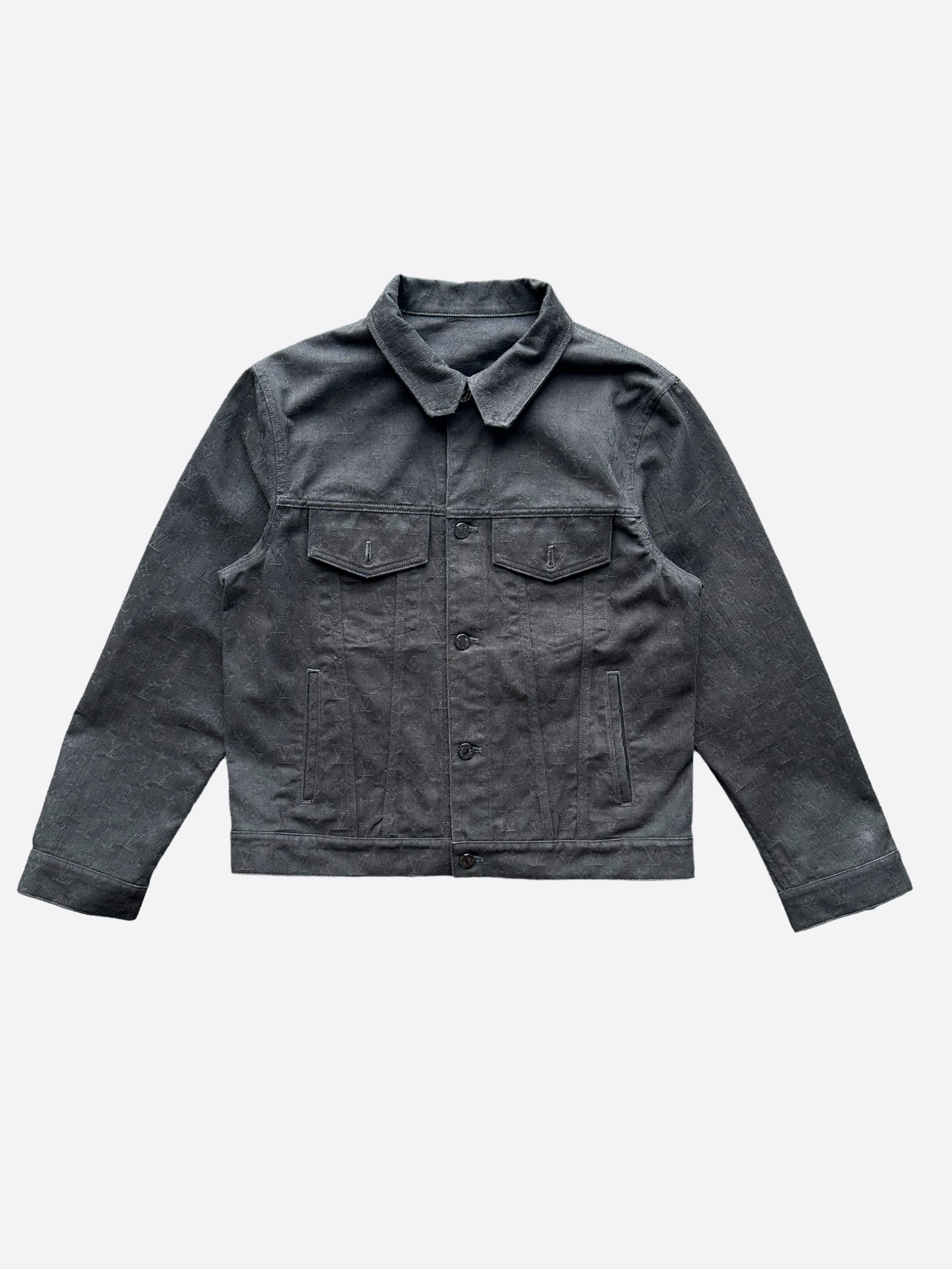 Louis Vuitton Black DNA Monogram Denim Jacket – Savonches
