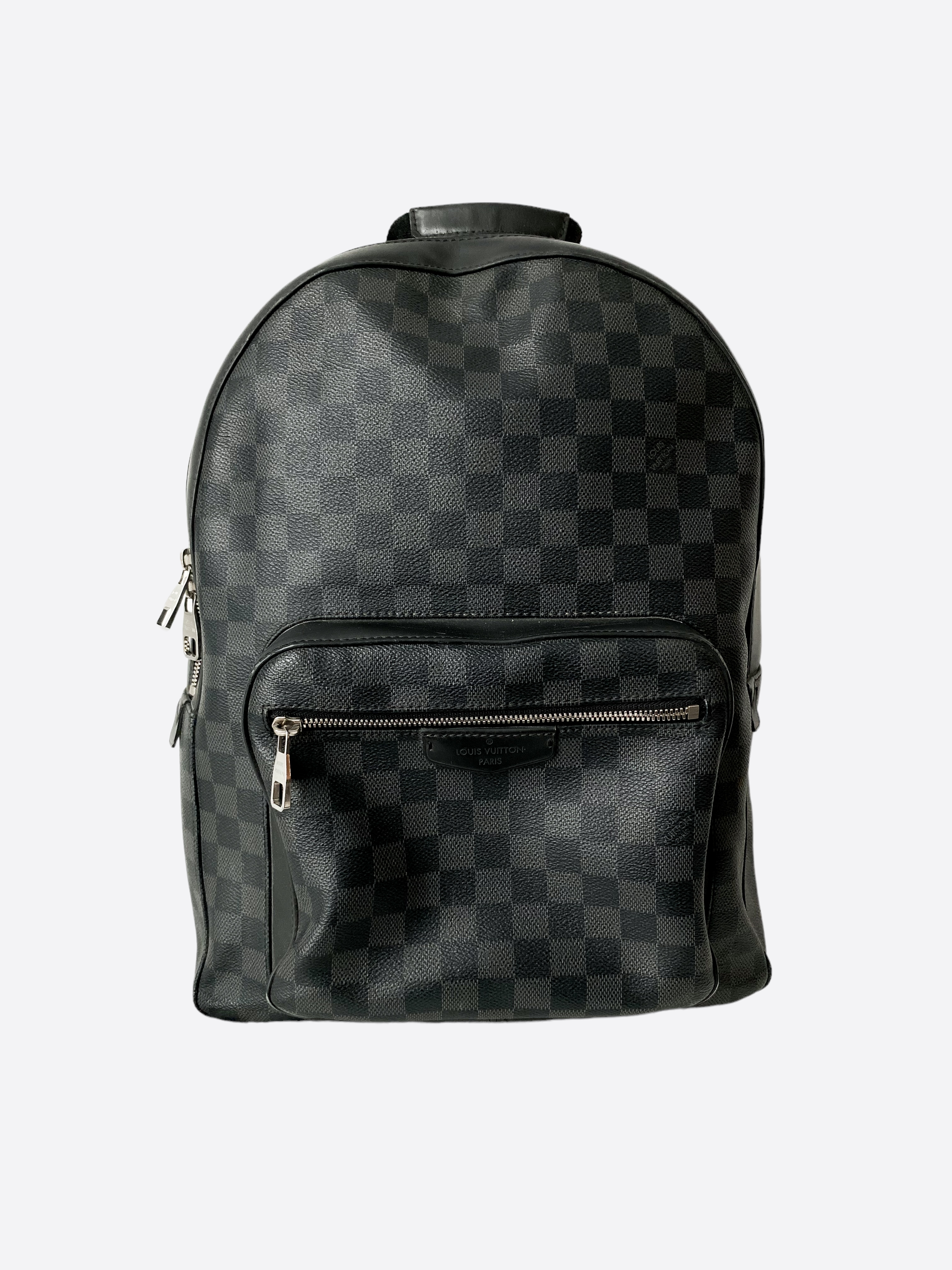 Black checkered online louis vuitton backpack