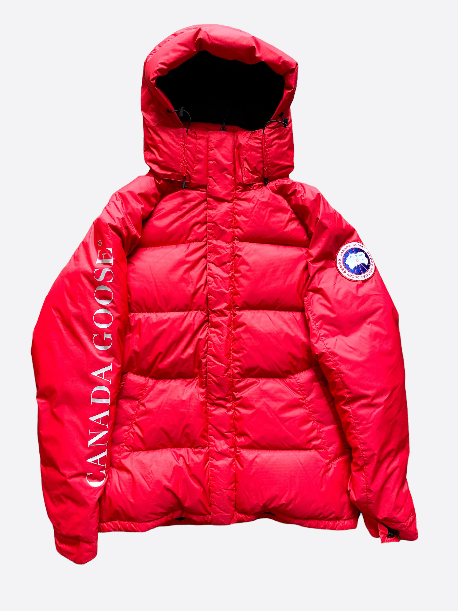 Canada retailers goose jacket red mens