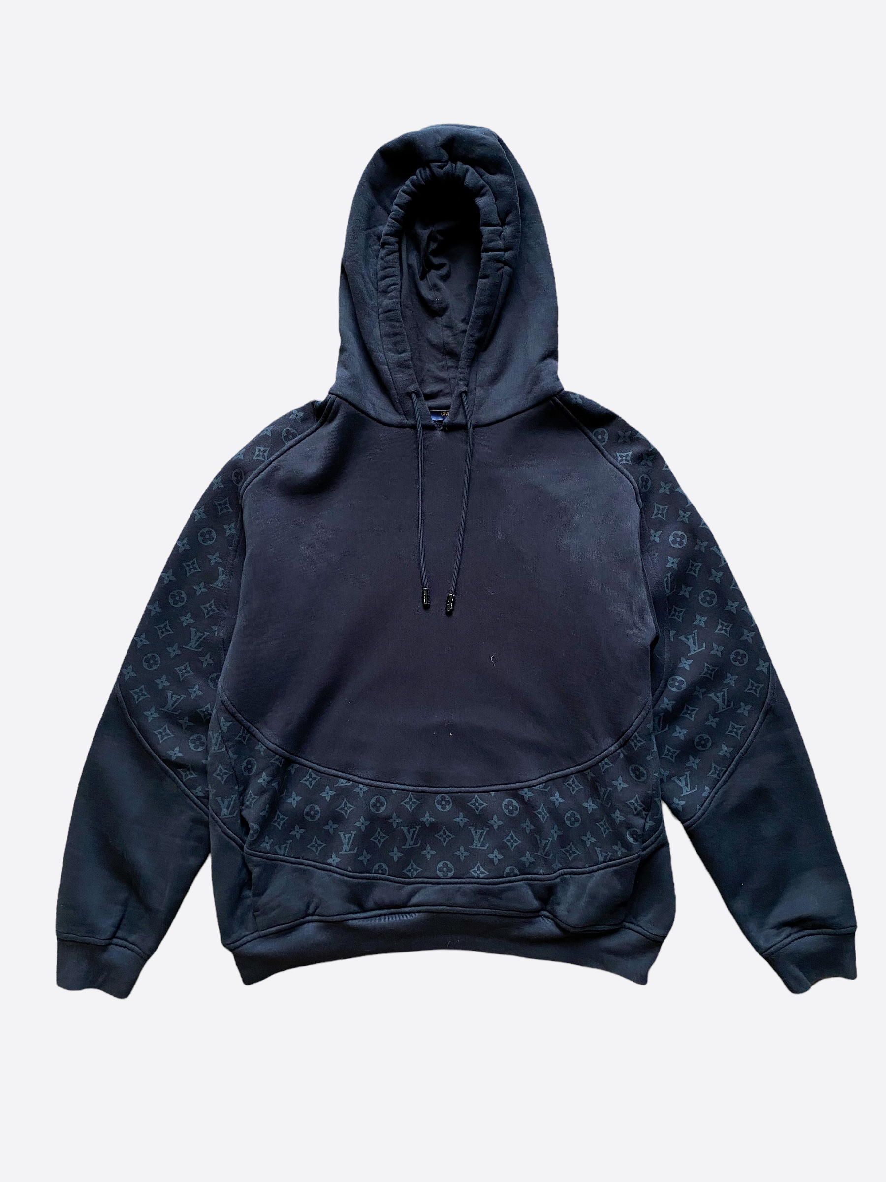Louis Vuitton Black Circle Cut Monogram Hoodie Savonches