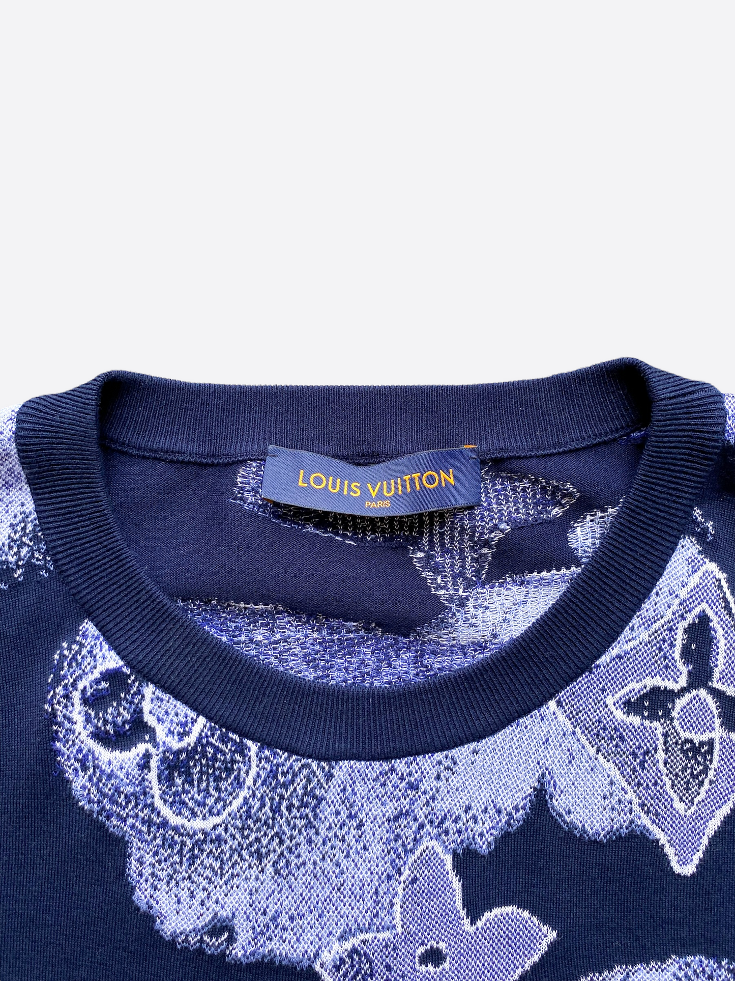 Louis Vuitton Navy Watercolor Monogram Tee