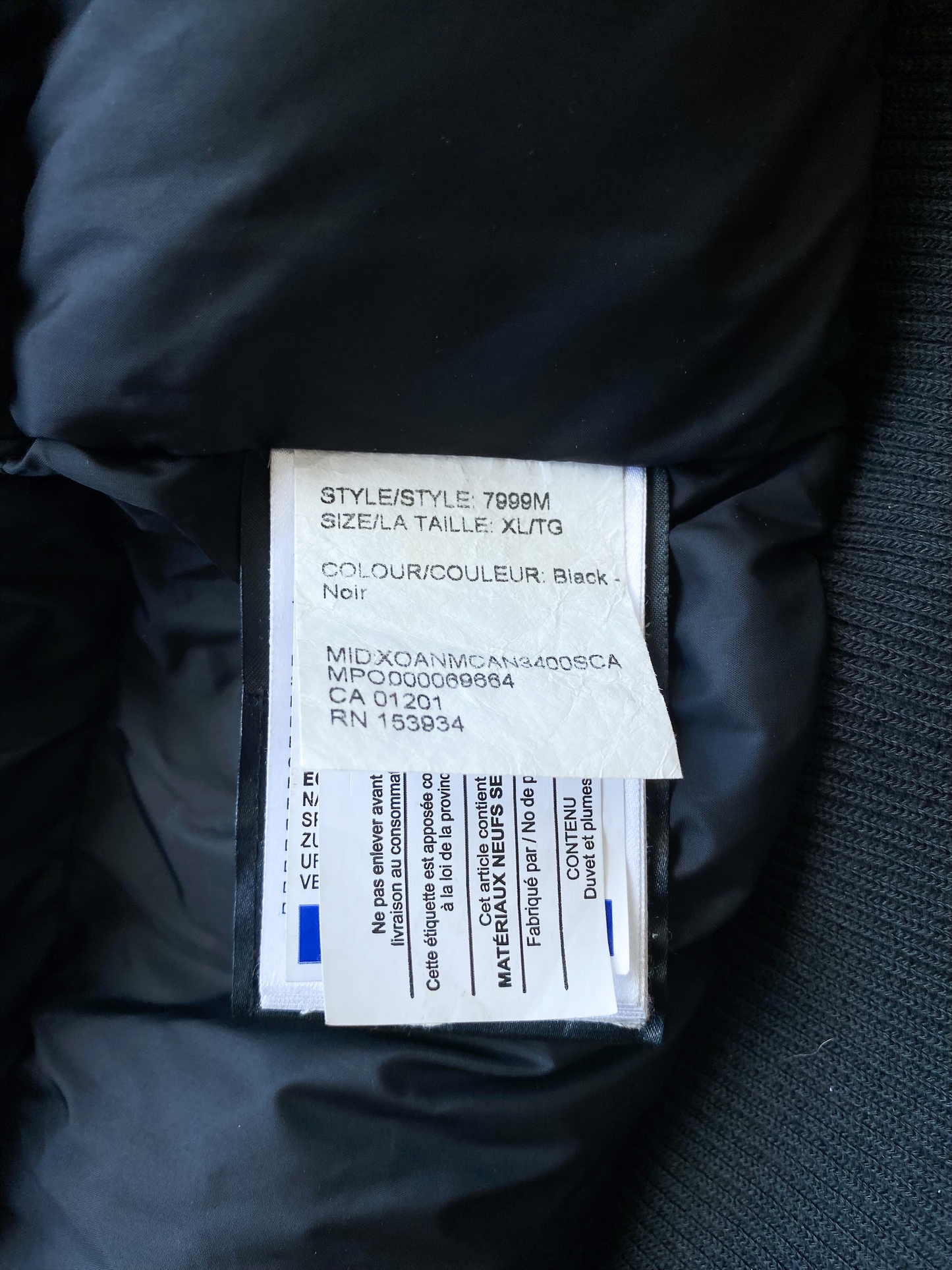 Canada Goose Black Chilliwack Men's Jacket