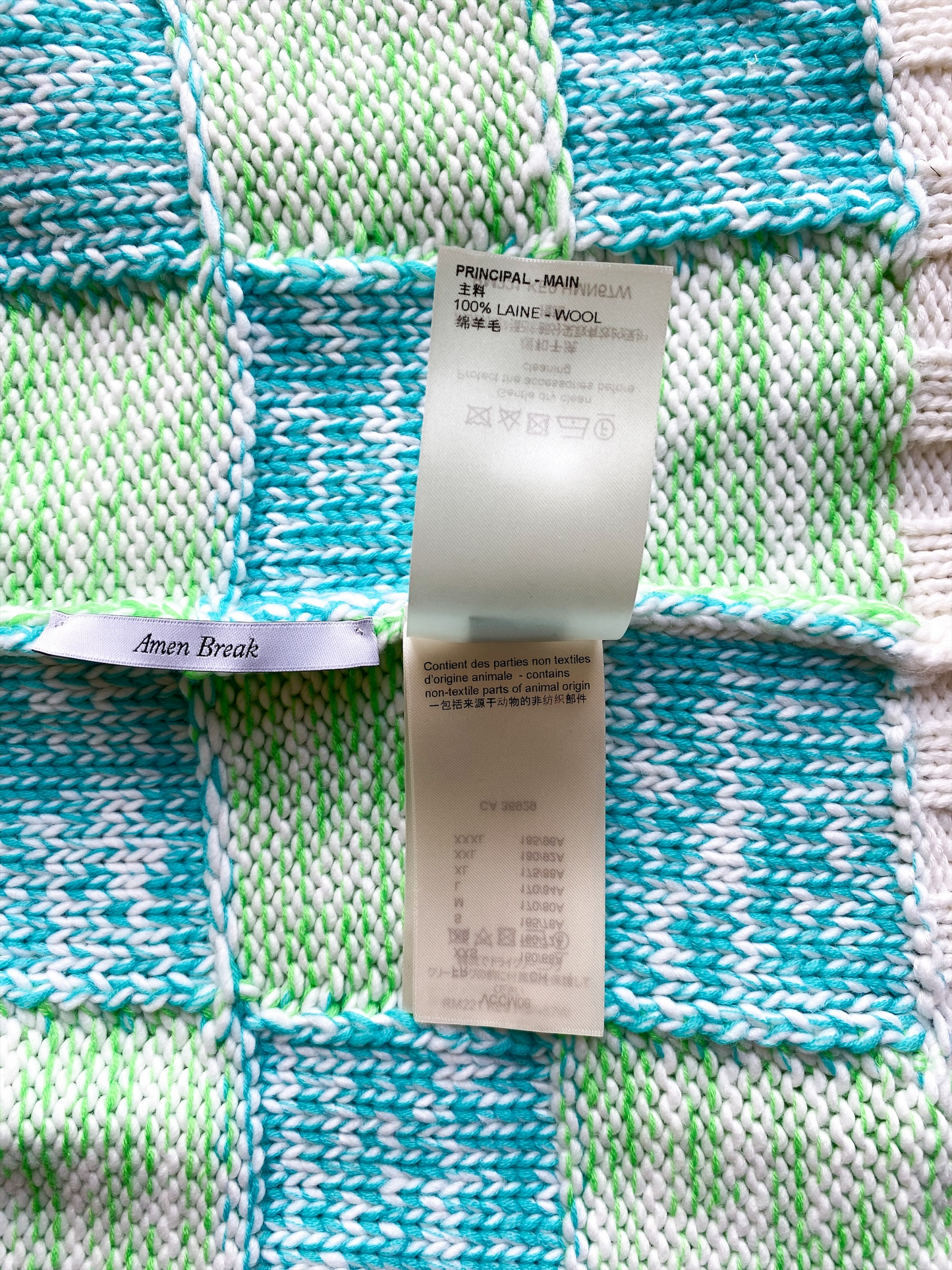 Louis Vuitton Green & Blue Damier Cardigan