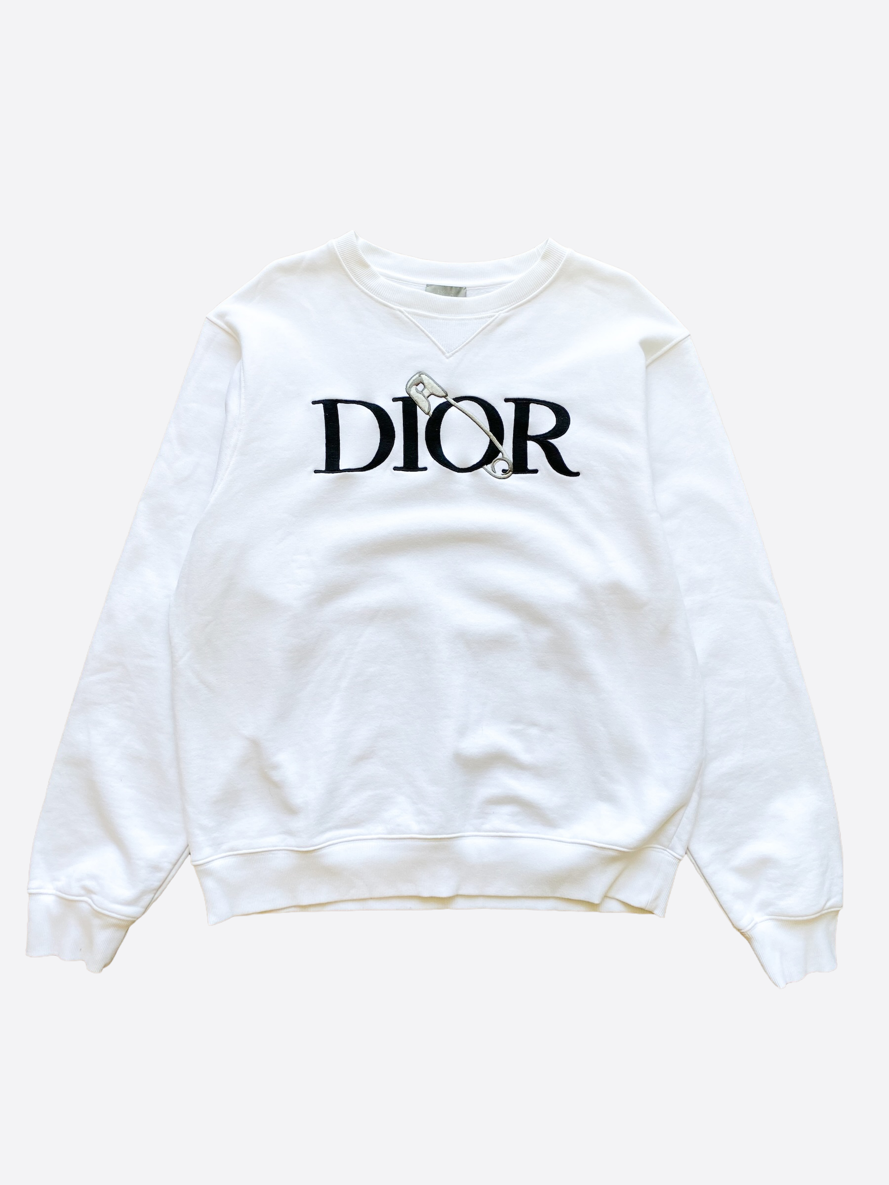 Dior Judy Blame White Pin Logo Sweater