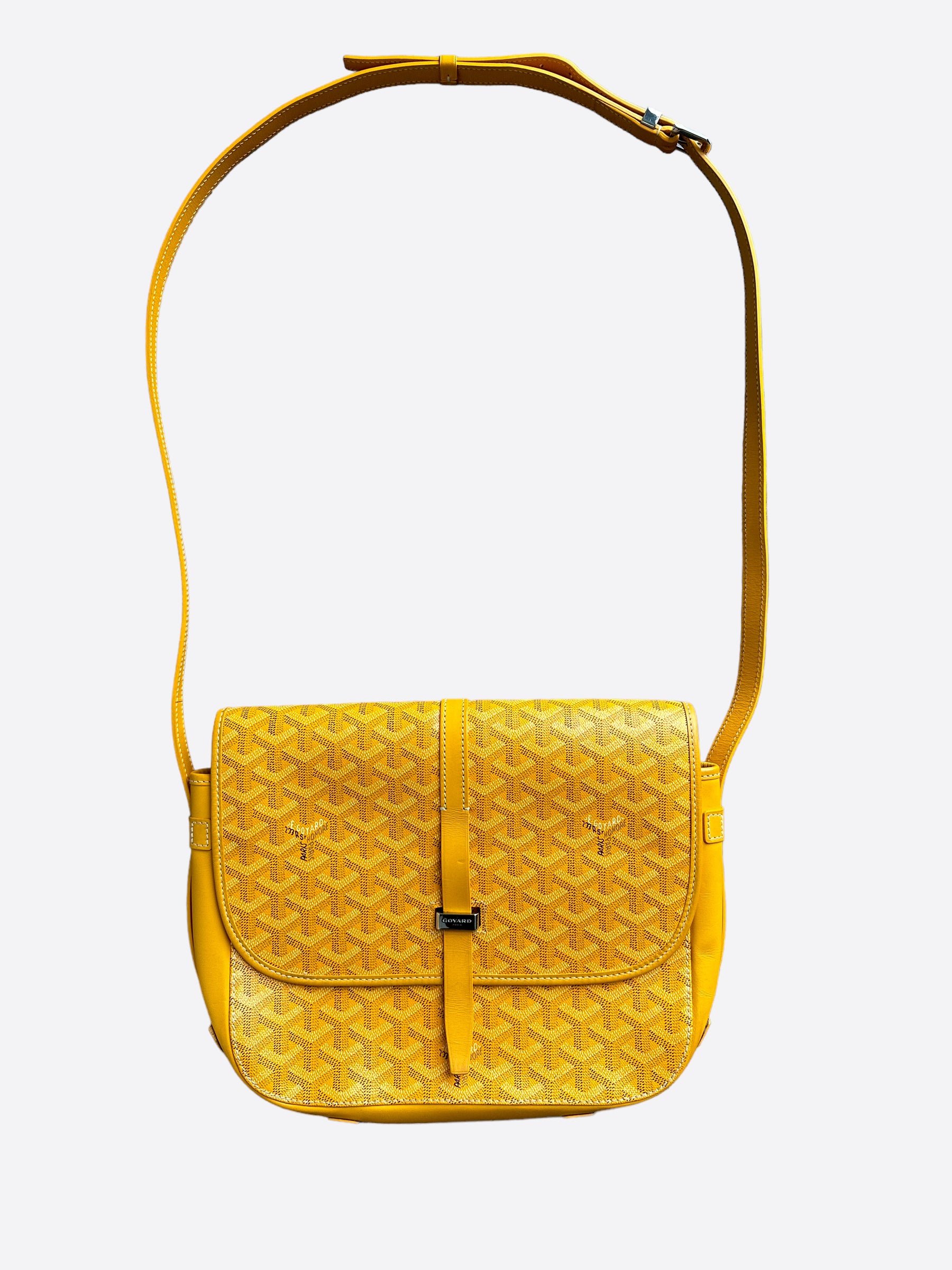 Goyard Goyardine Belvedere MM Crossbody Bag - Yellow Crossbody Bags,  Handbags - GOY35206