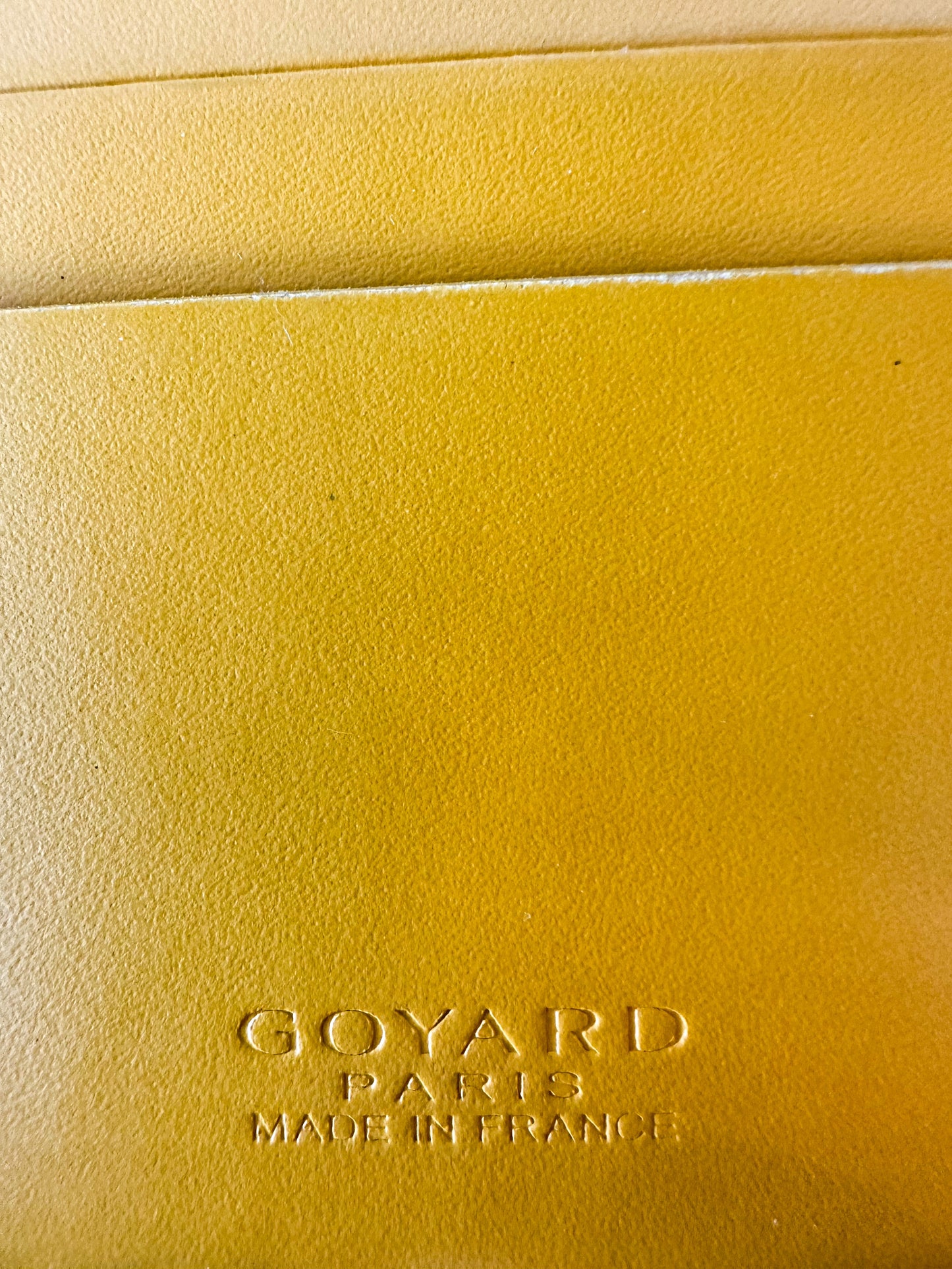 Goyard Yellow Victoire Bifold Wallet