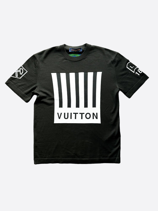 Louis Vuitton Black Barcode & Earth T-Shirt