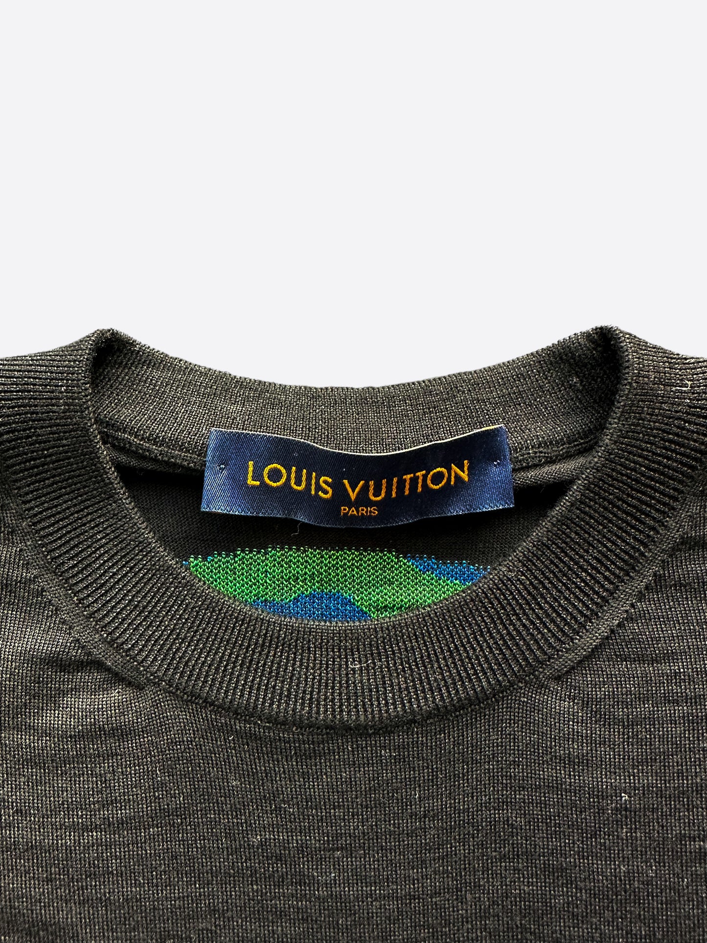 Louis Vuitton Black Barcode & Earth T-Shirt