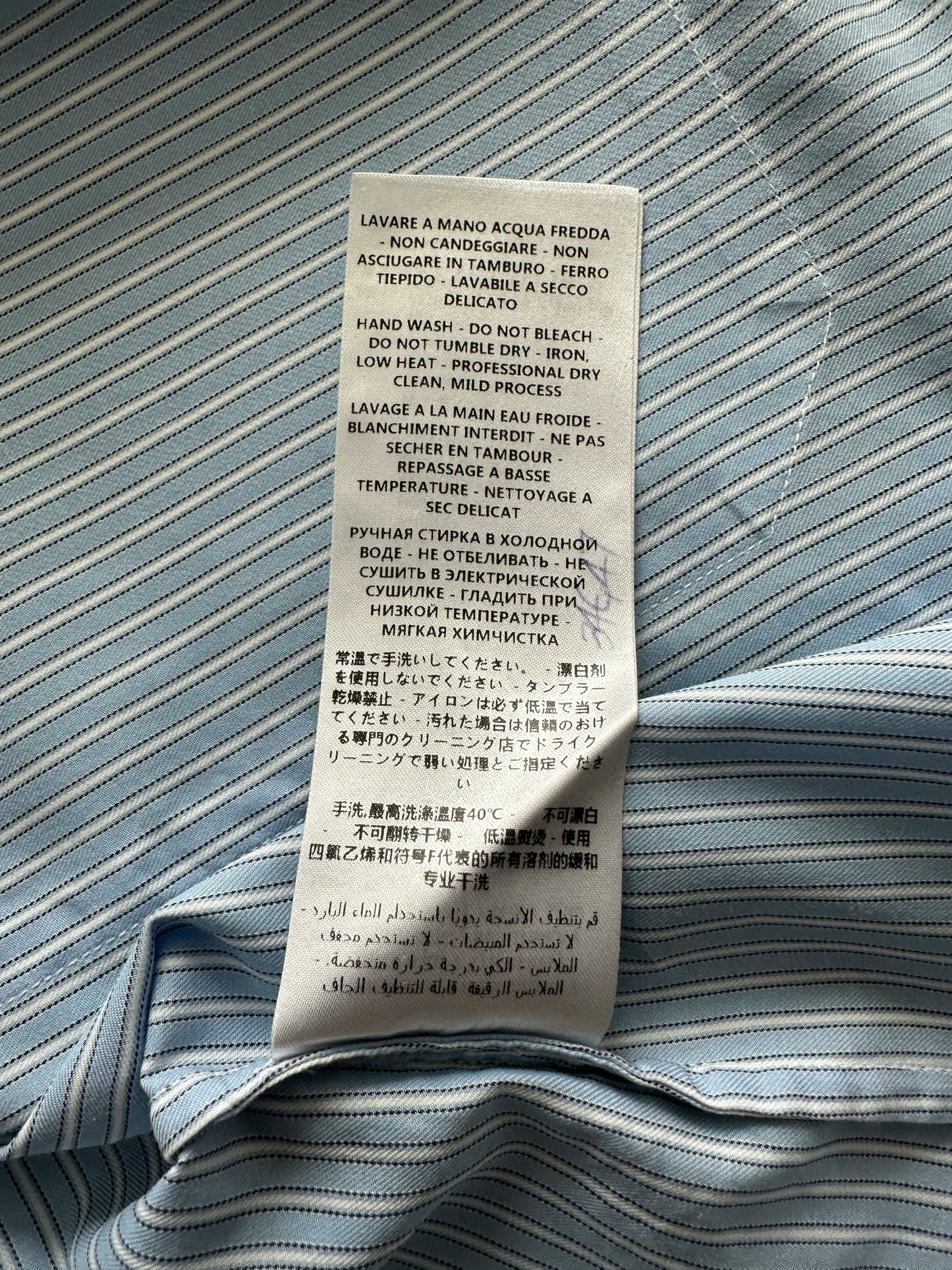 Gucci Blue & White Bird Embroidered Button Up Shirt