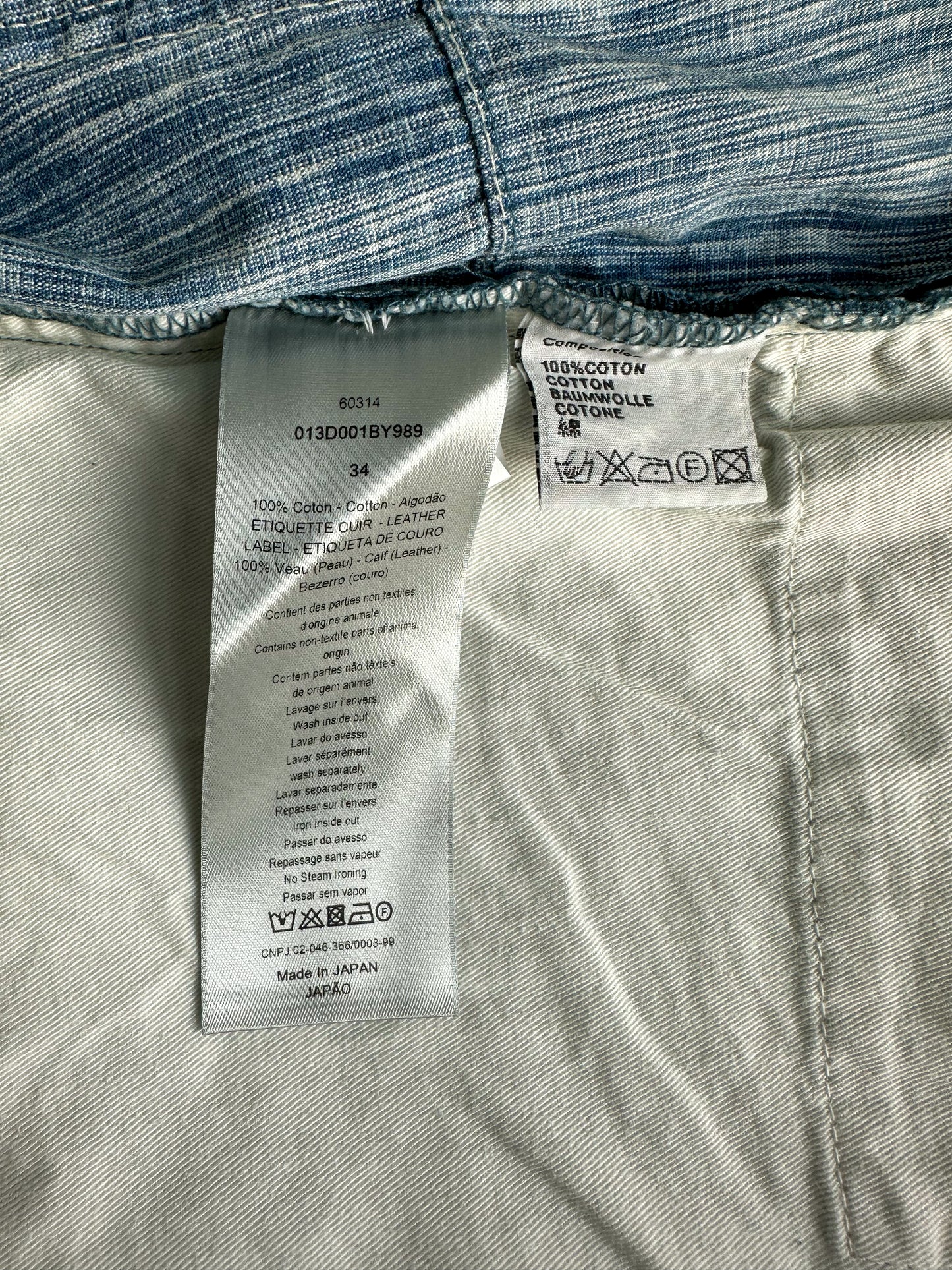 Dior Blue & White Oblique Slim Jeans