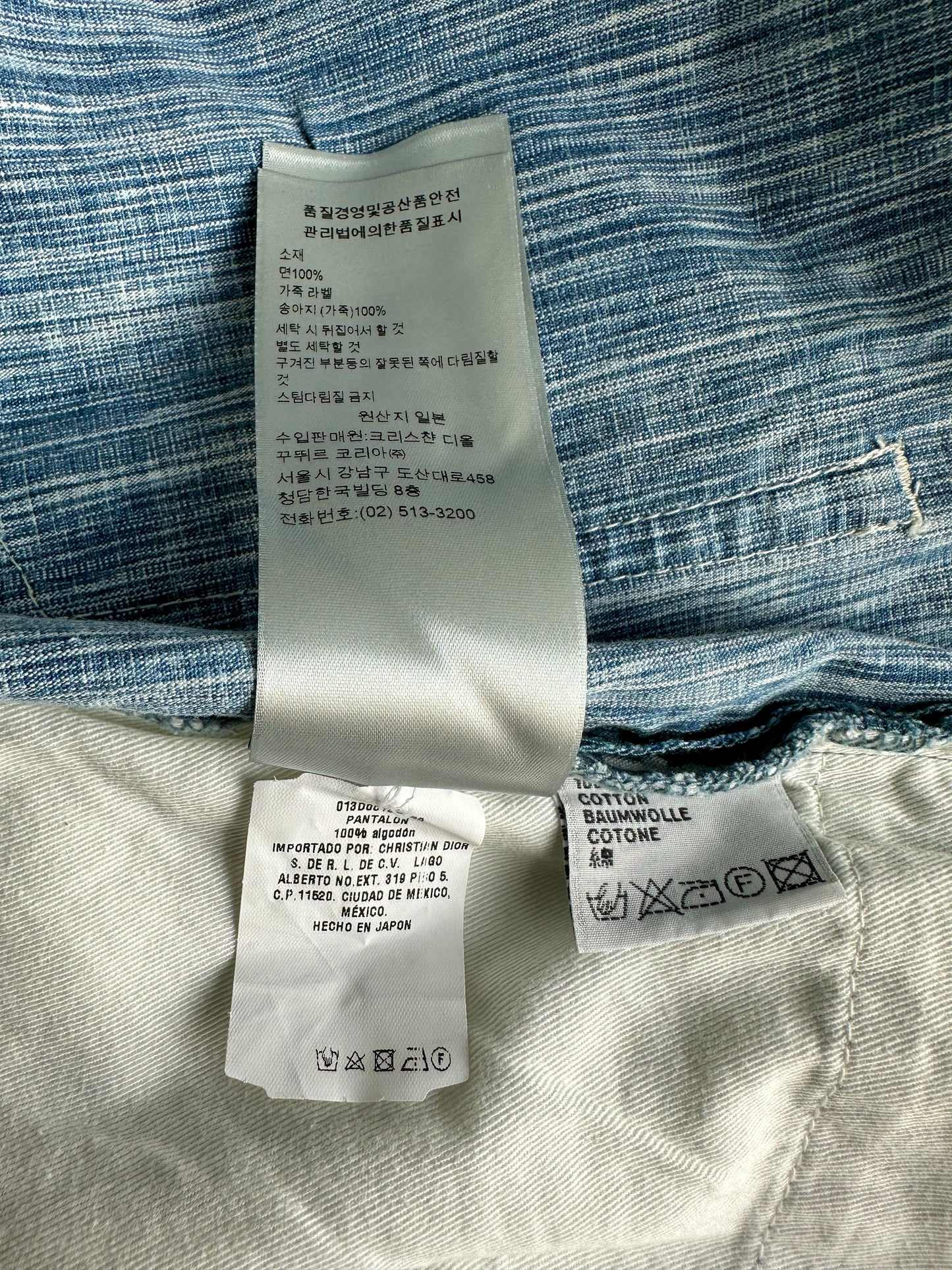 Dior Blue & White Oblique Slim Jeans