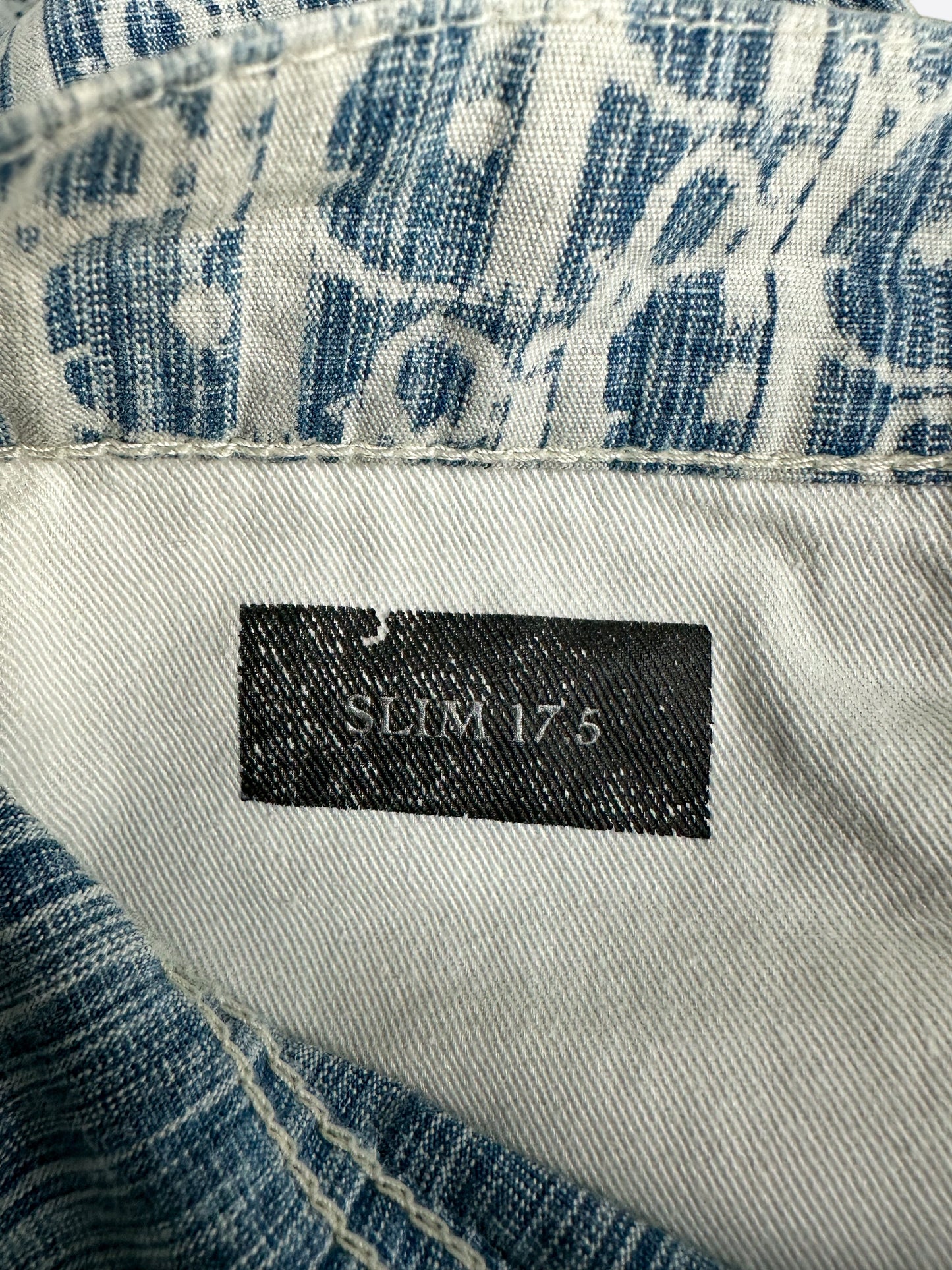 Dior Blue & White Oblique Slim Jeans