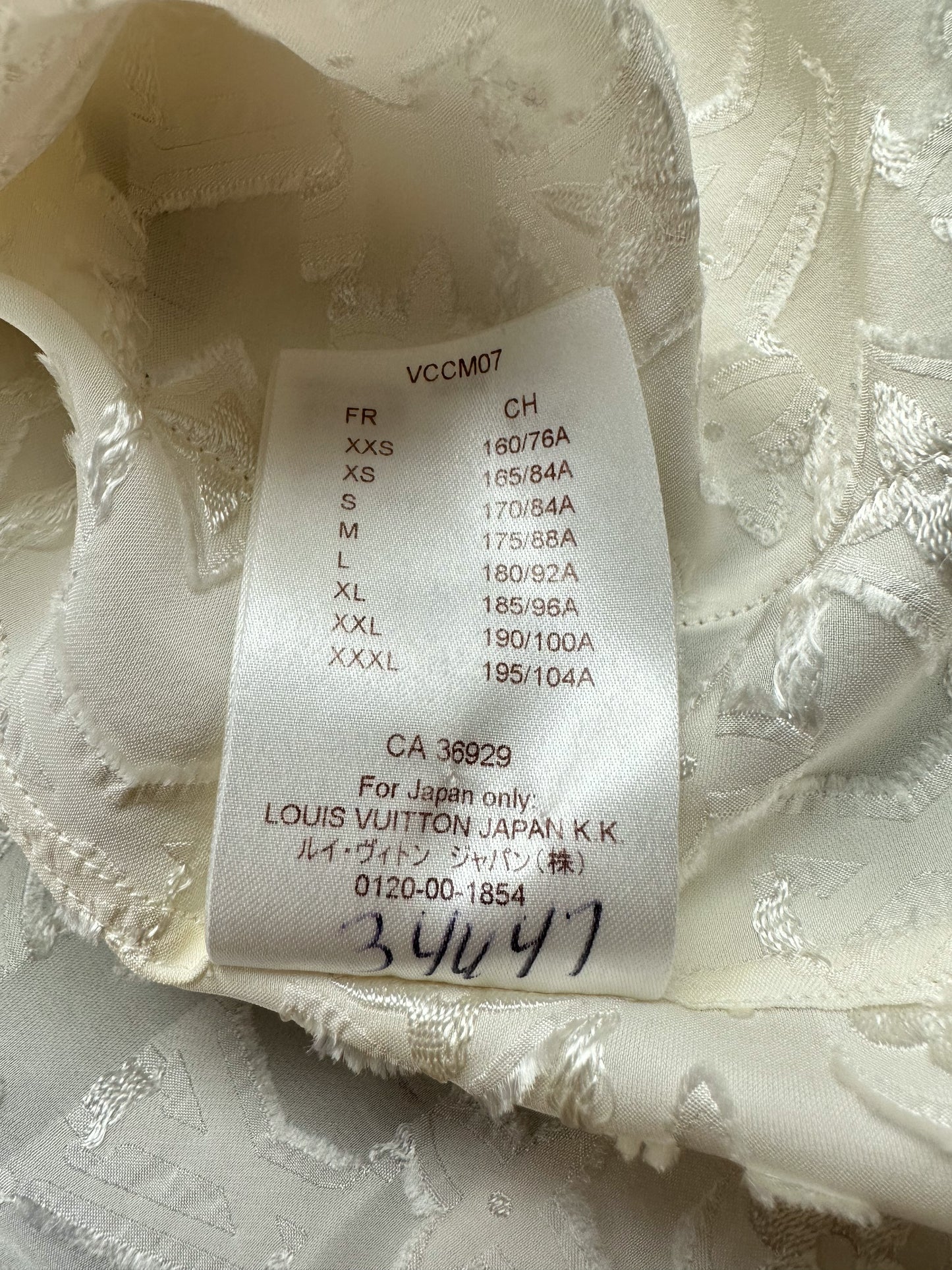 Louis Vuitton Supreme White Monogram Pajama Shirt
