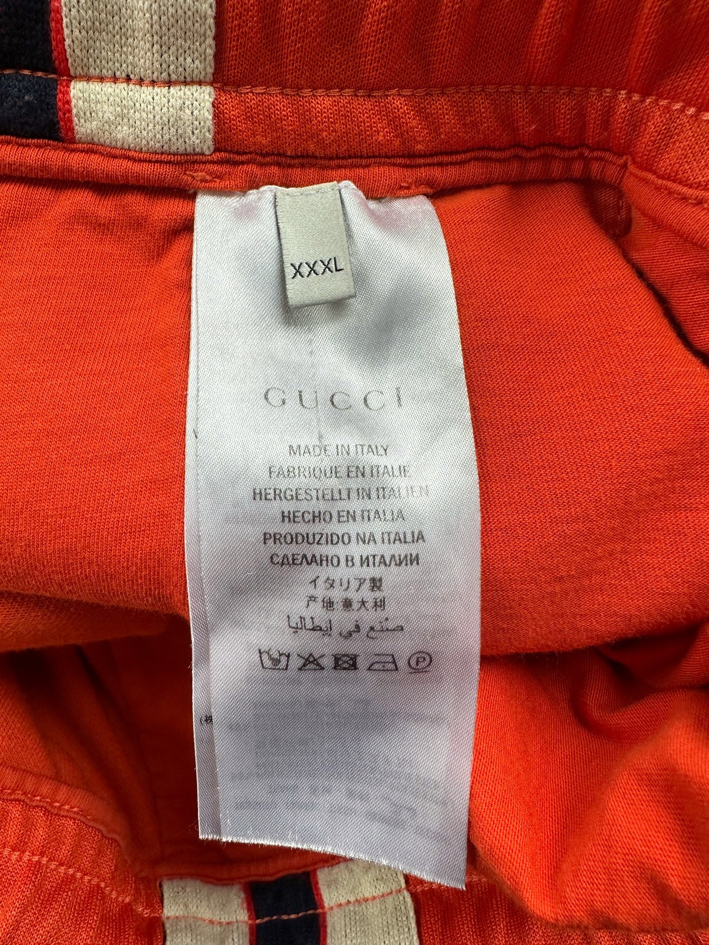Gucci Orange Logo Striped Trackpants