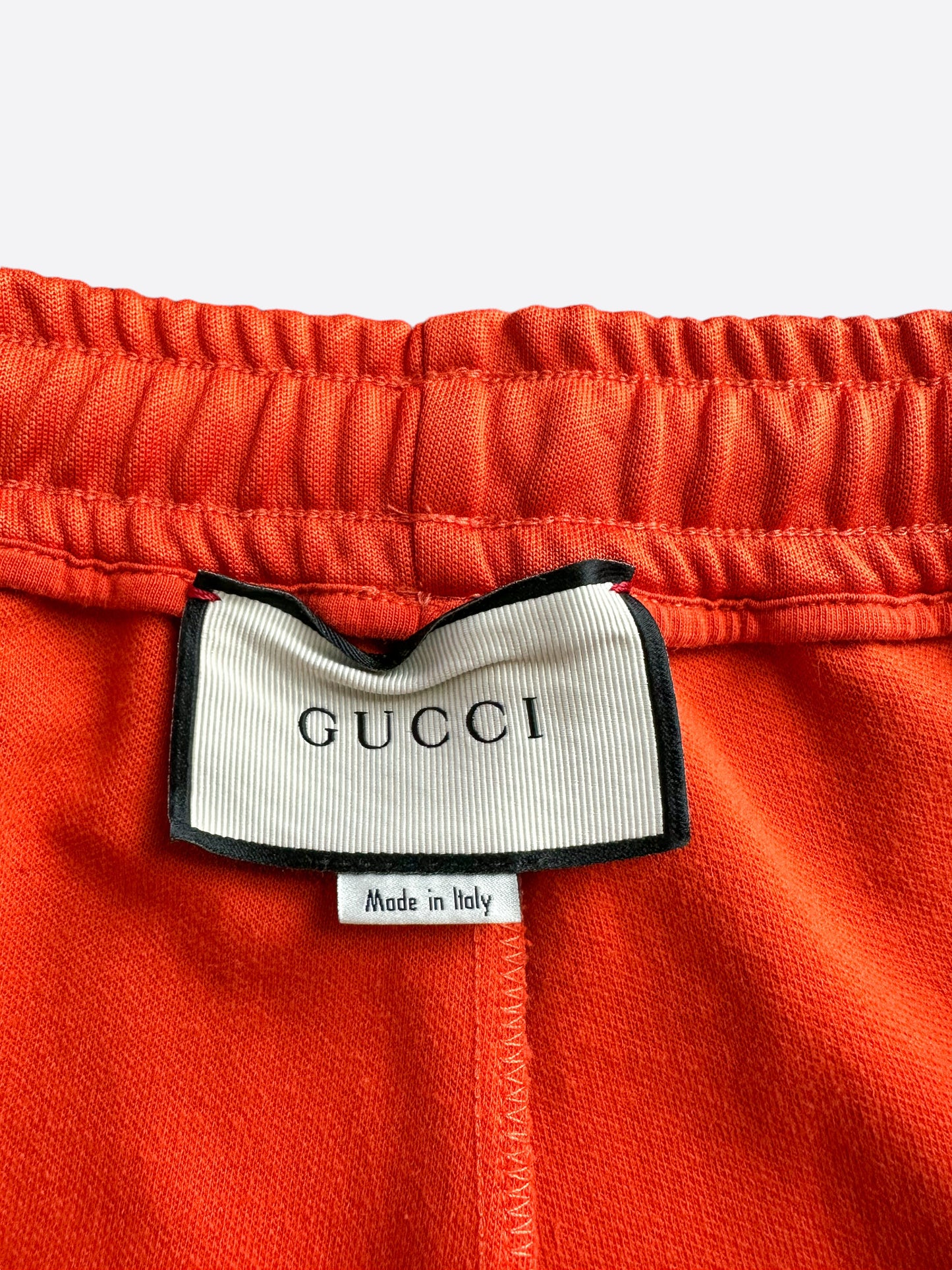 Gucci Orange Logo Striped Trackpants