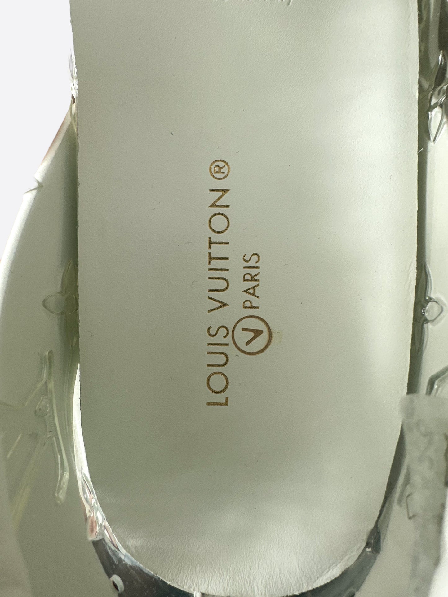 Louis Vuitton White & Gold Transparent Time-Out Womens Sneaker